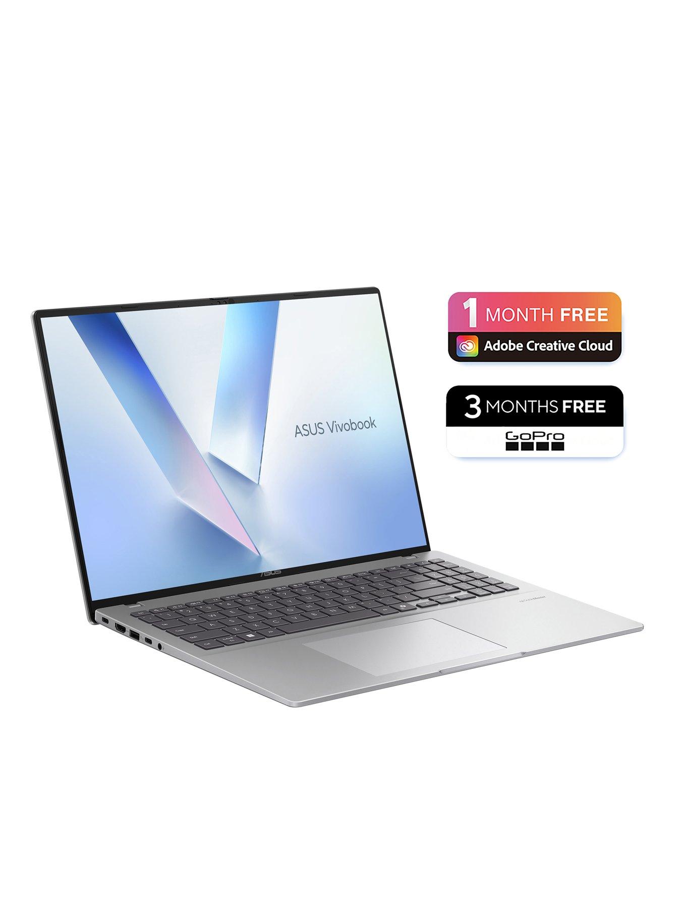 Image 2 of 7 of Asus Vivobook 16 16in WUXGA 1920 x 1200 Laptop - AMD Ryzen AI 5 330 - 16GB RAM, 512GB SSD - Grey - No Power Adaptor Included