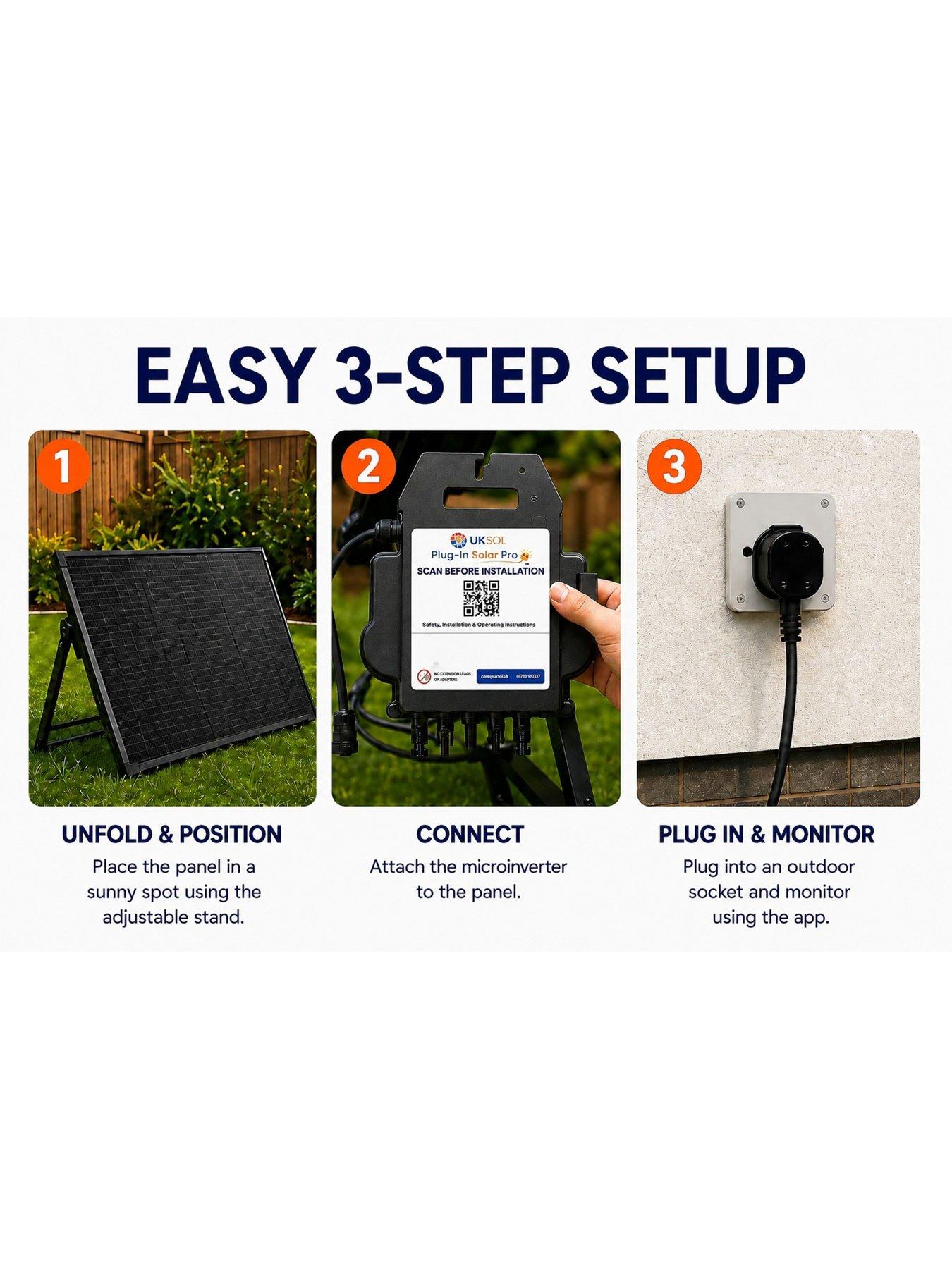 Image 7 of 7 of UKSOL UKSOL 515w&nbsp;Plug-in SolarPro Compact Hybrid Mount (APSystems EZ1-M, 1x 515W panel)