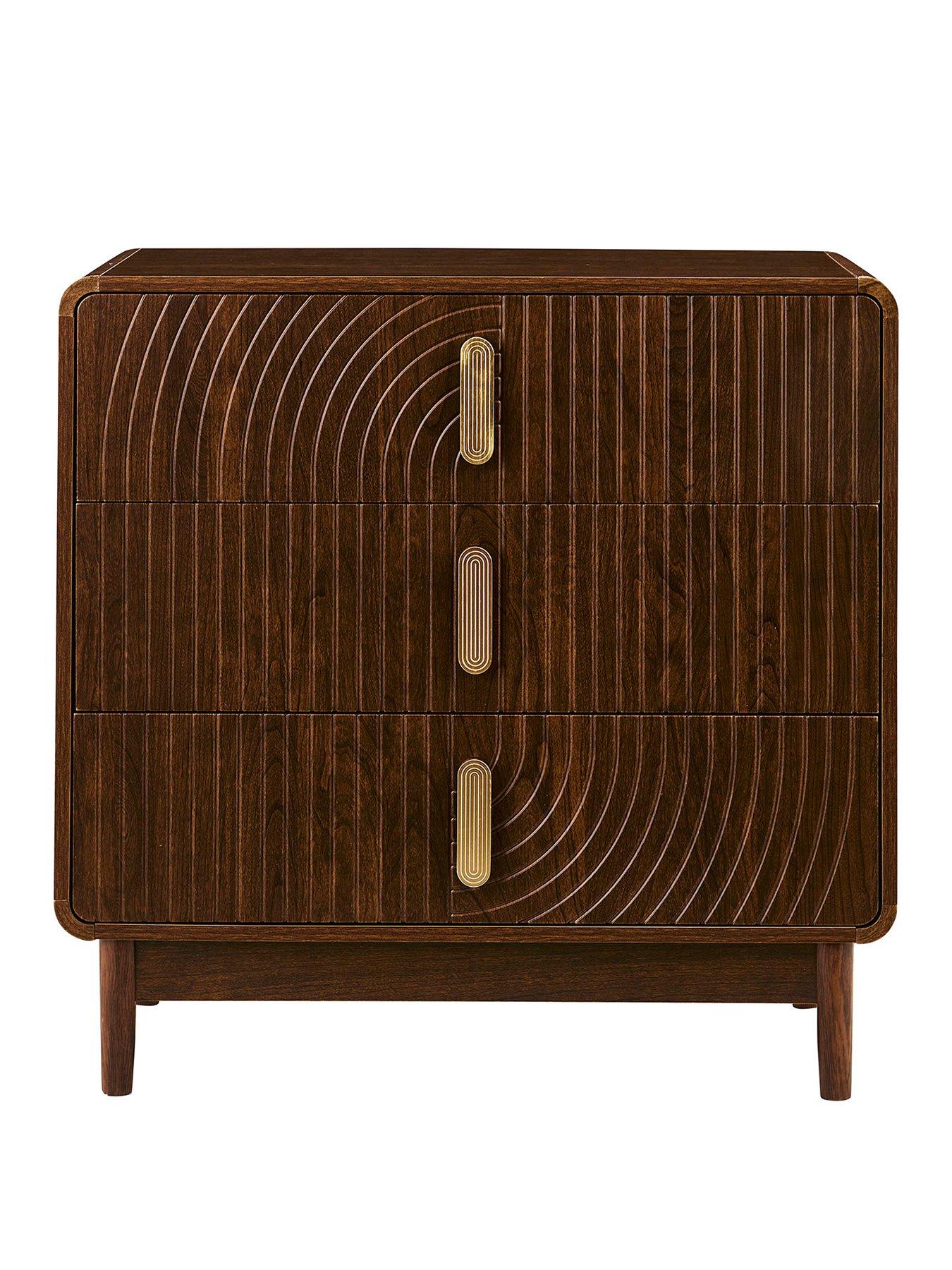 Image 2 of 6 of Dusk Marnie 3 Drawer Chest - Walnut