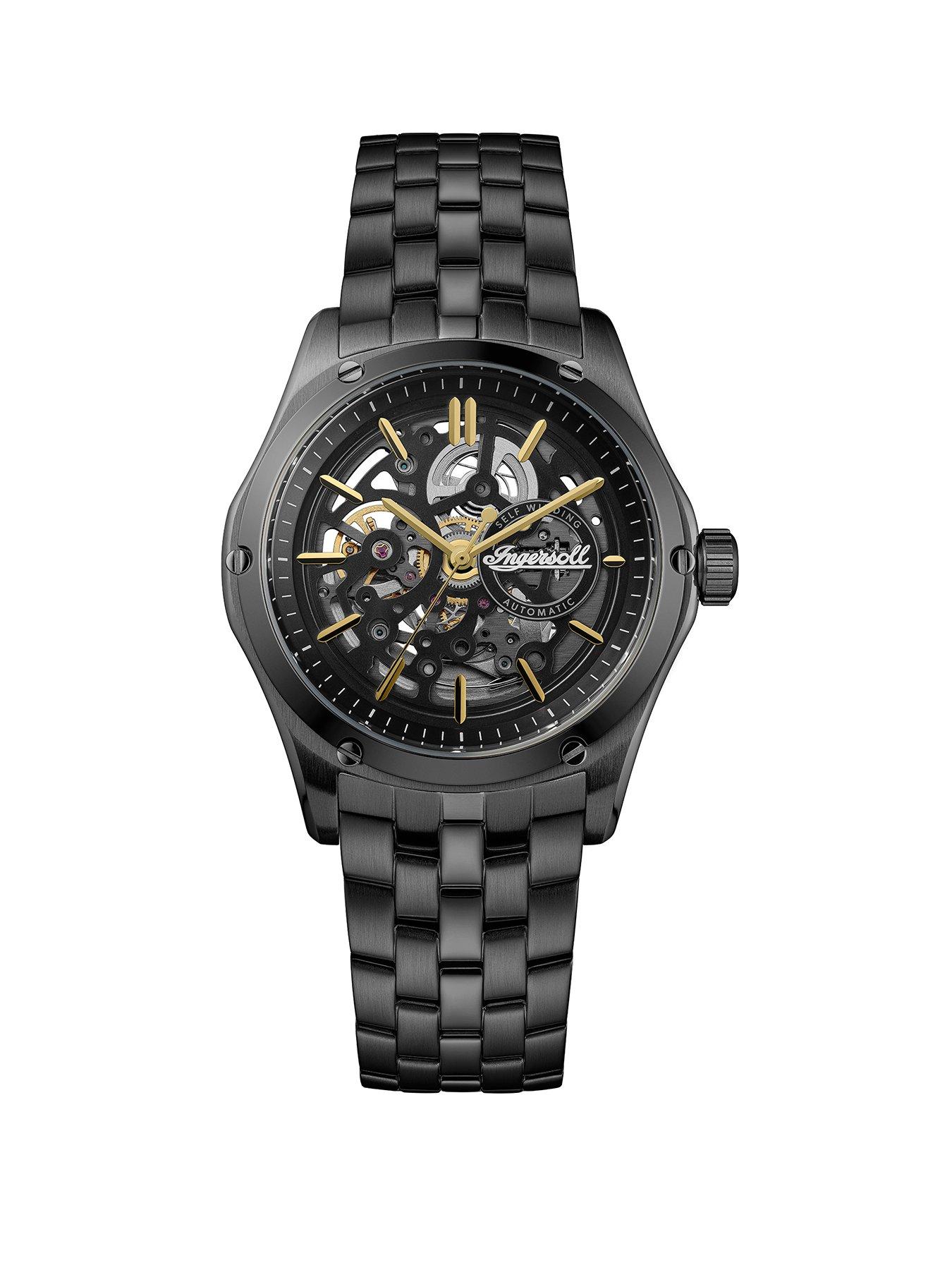 Ingersoll Mens 1892 Skeleton Dial Automatic Bracelet Watch - Black
