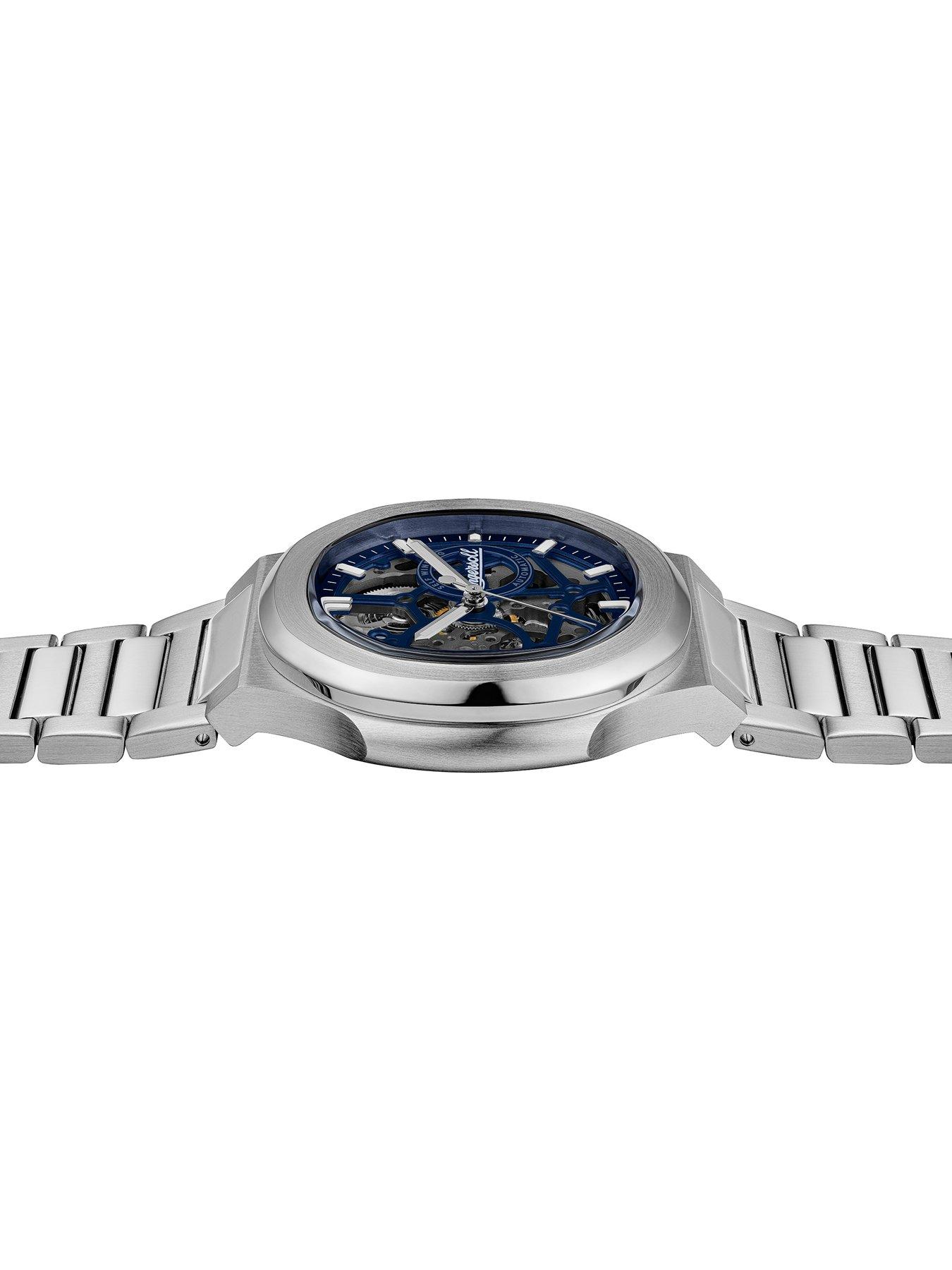 Image 4 of 6 of Ingersoll 1892 The Frame Automatic Mens Watch with Blue Dial and Silver Stainless Steel Bracelet - I18301