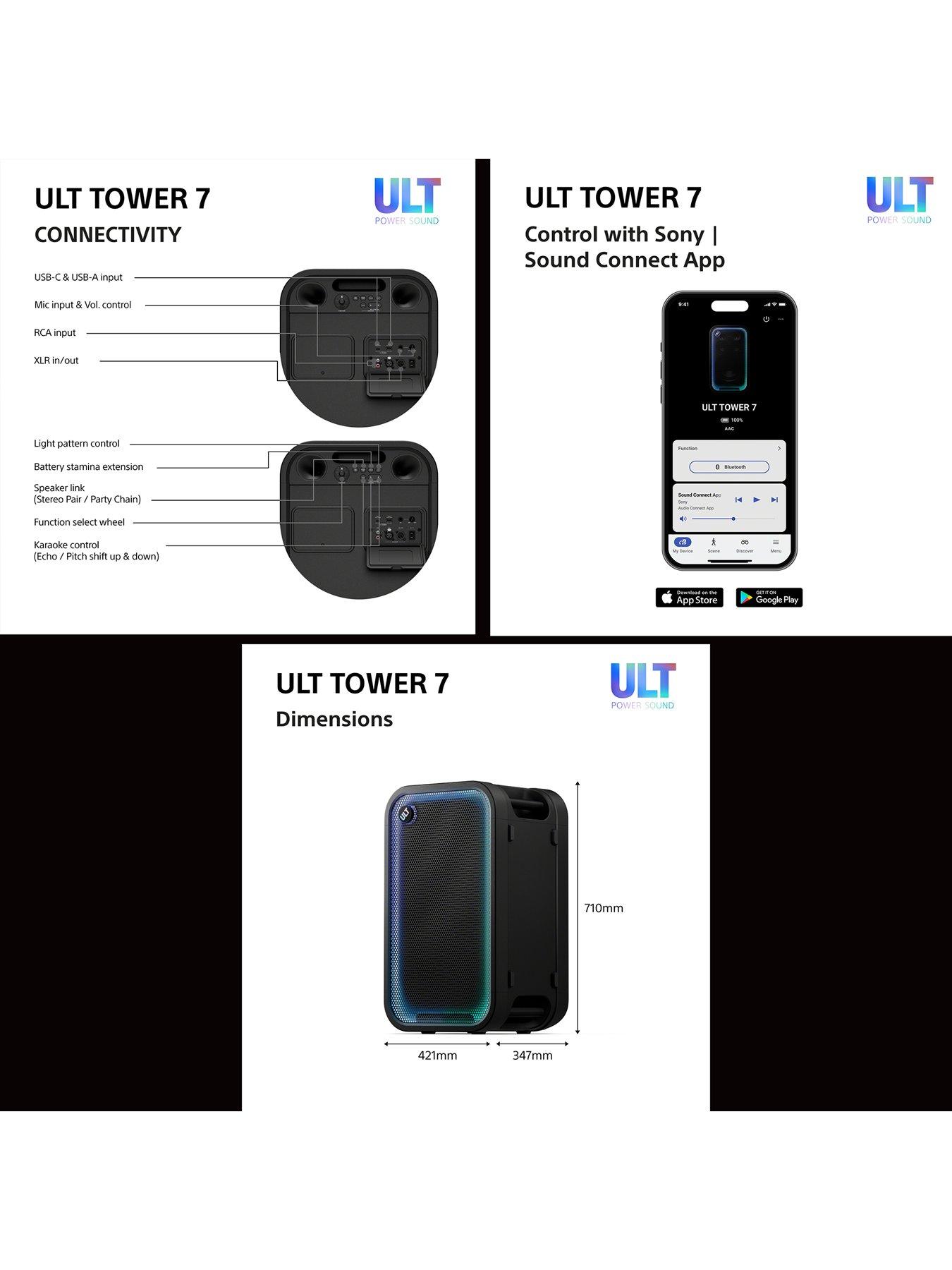 Image 6 of 8 of Sony ULT TOWER 7 POWERSOUND PARTY SPEAKER WITH BLUETOOTH