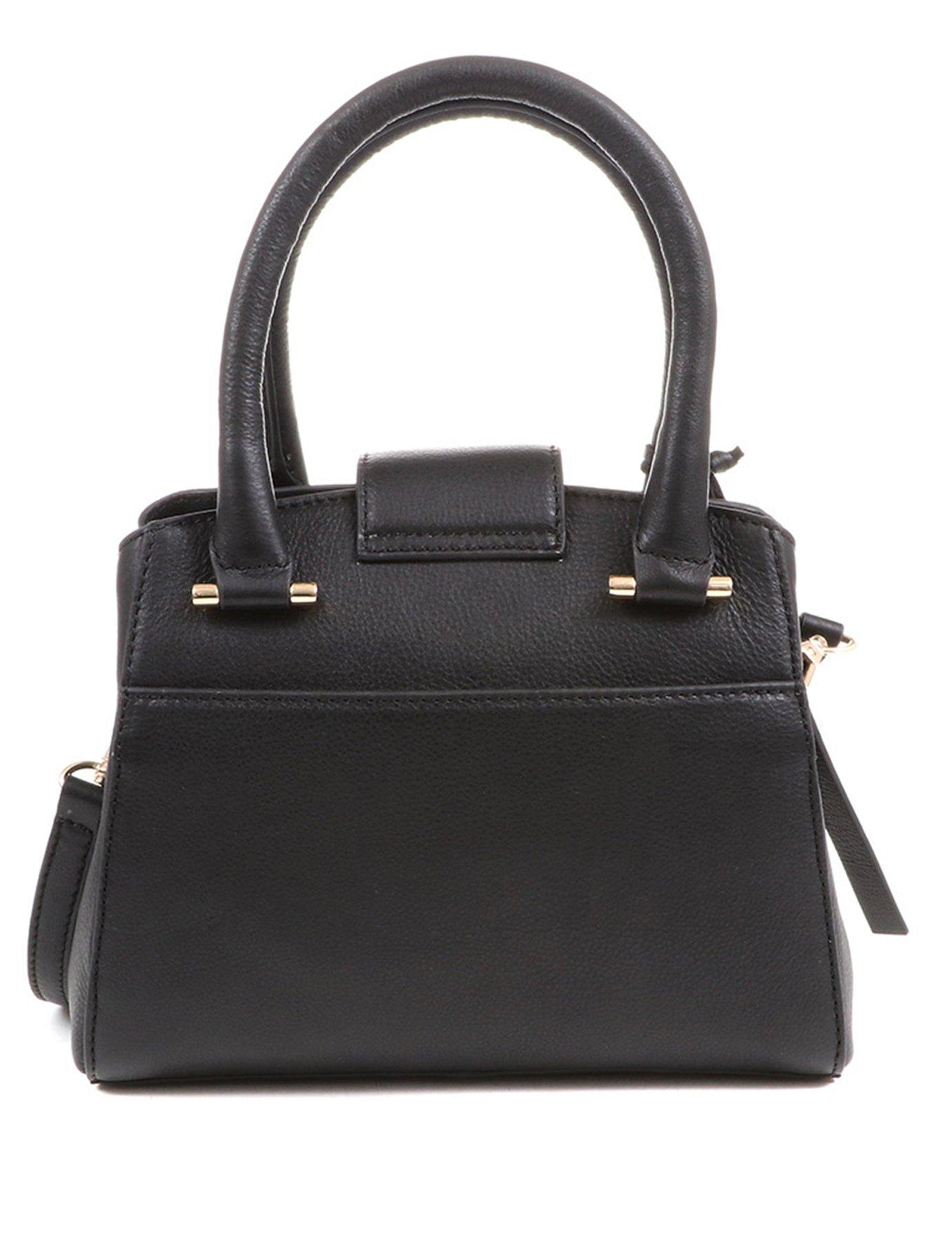 Image 3 of 3 of Jones Bootmaker Womens Whimsy Buckle Flap Top Handle Leather Bag - Black