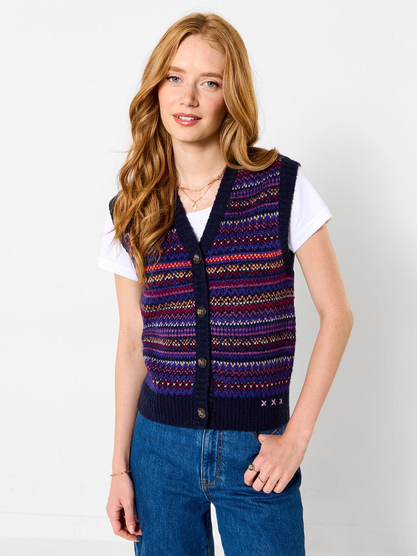 Image 1 of 5 of Joe Browns Freya Button Through Fairisle Vest