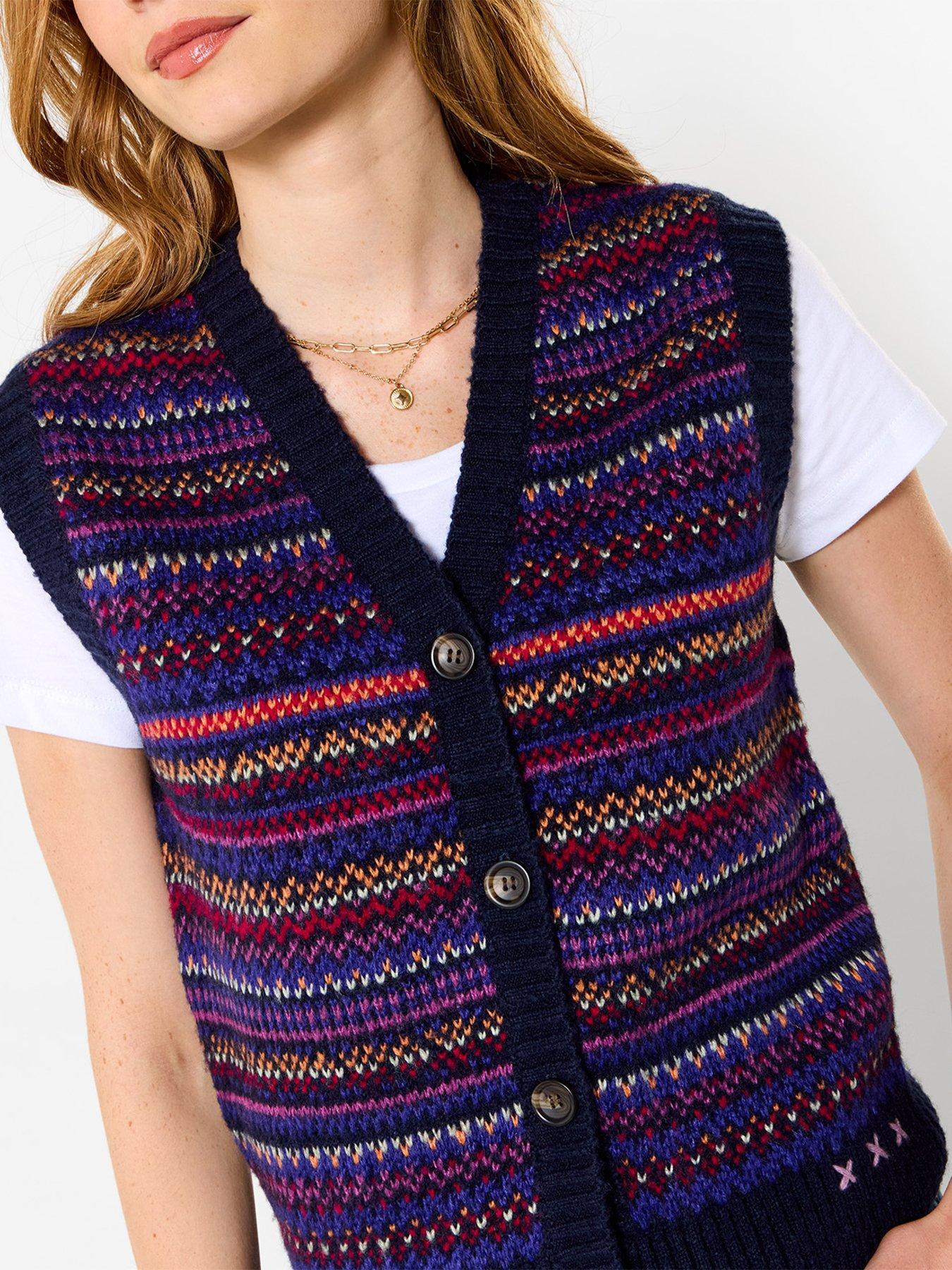 Image 4 of 5 of Joe Browns Freya Button Through Fairisle Vest