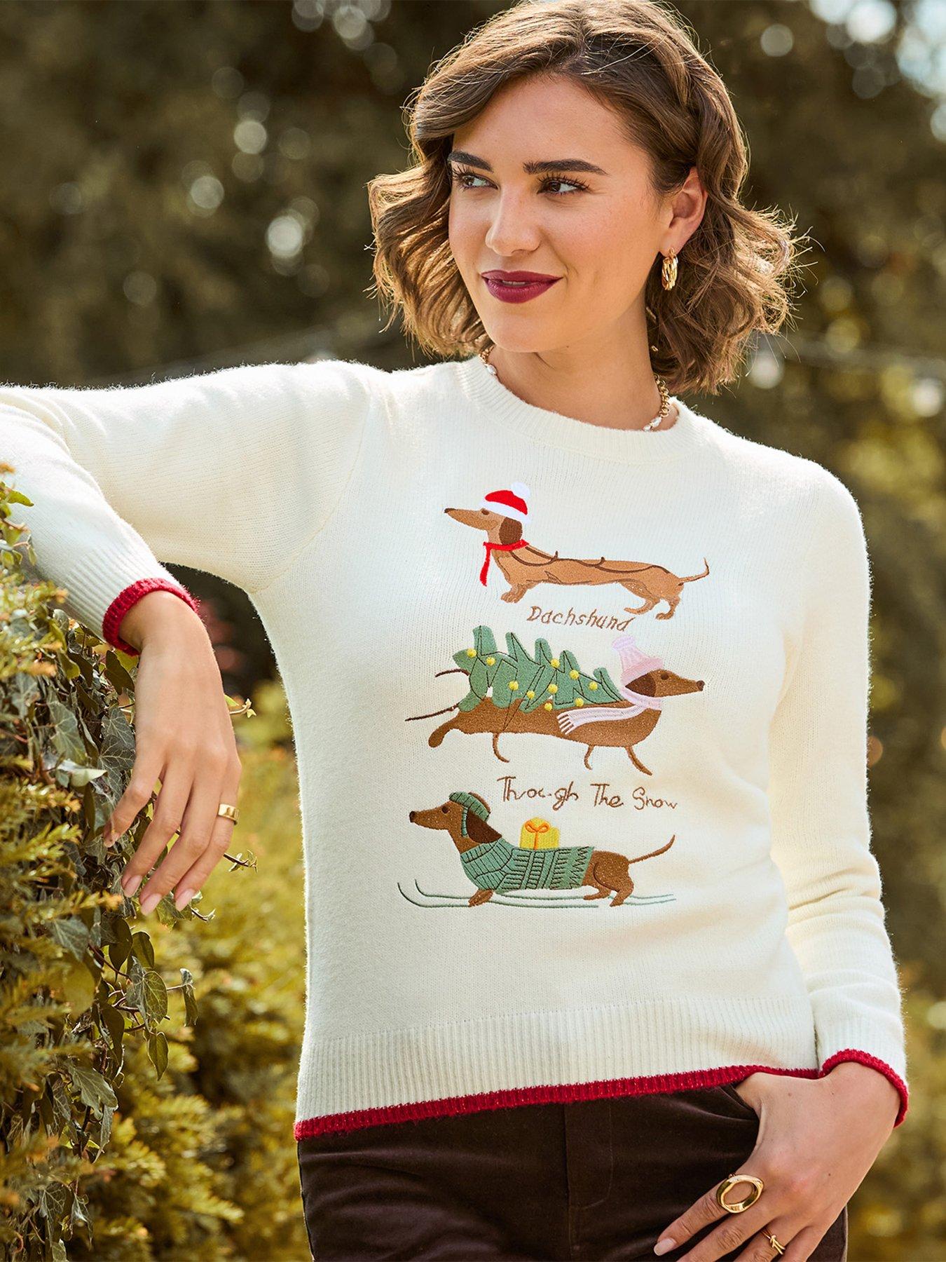 Image 6 of 7 of Joe Browns Darcie Dachshund Embroidered Jumper