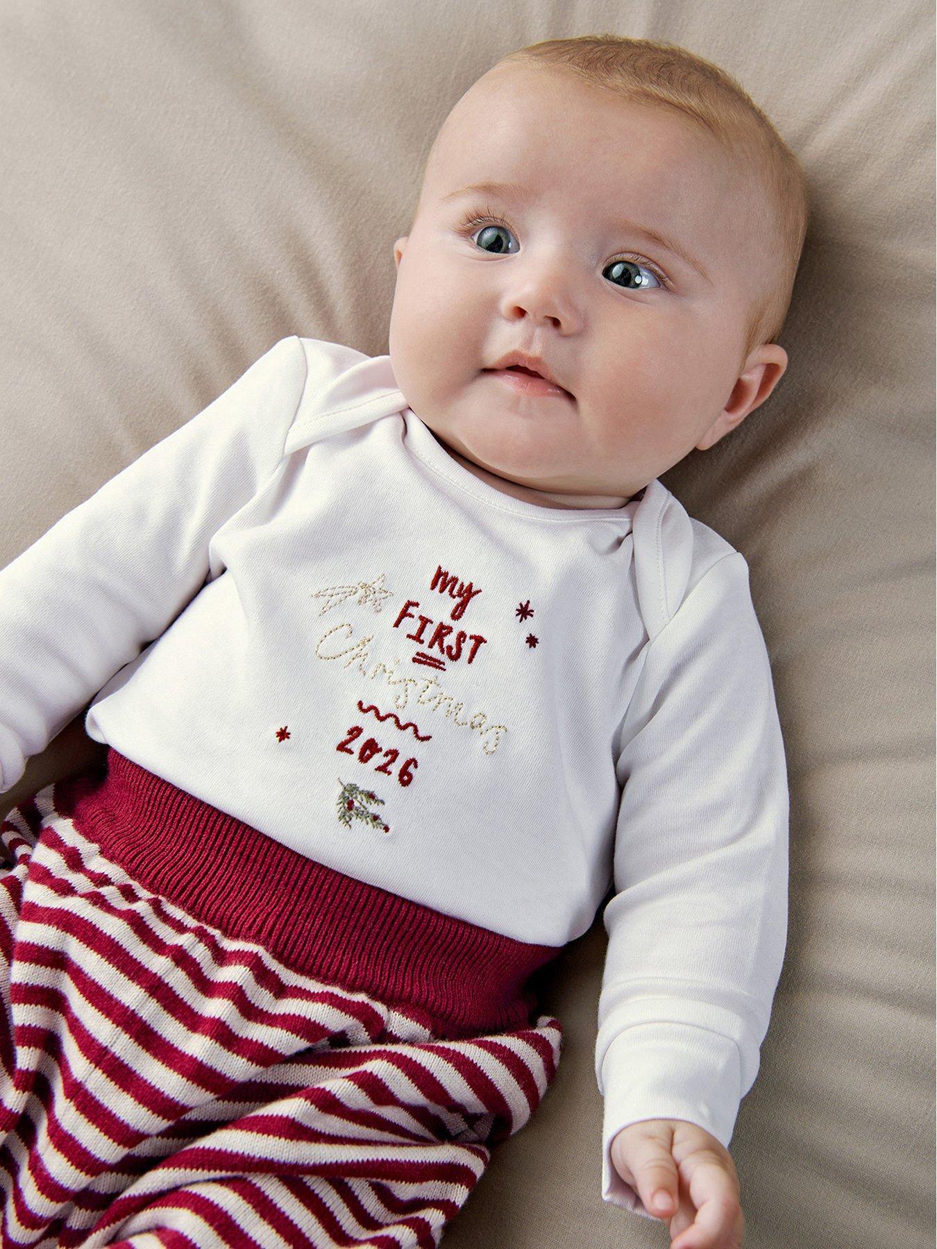 Mamas & Papas Baby My First Christmas 2026 Bodysuit - White