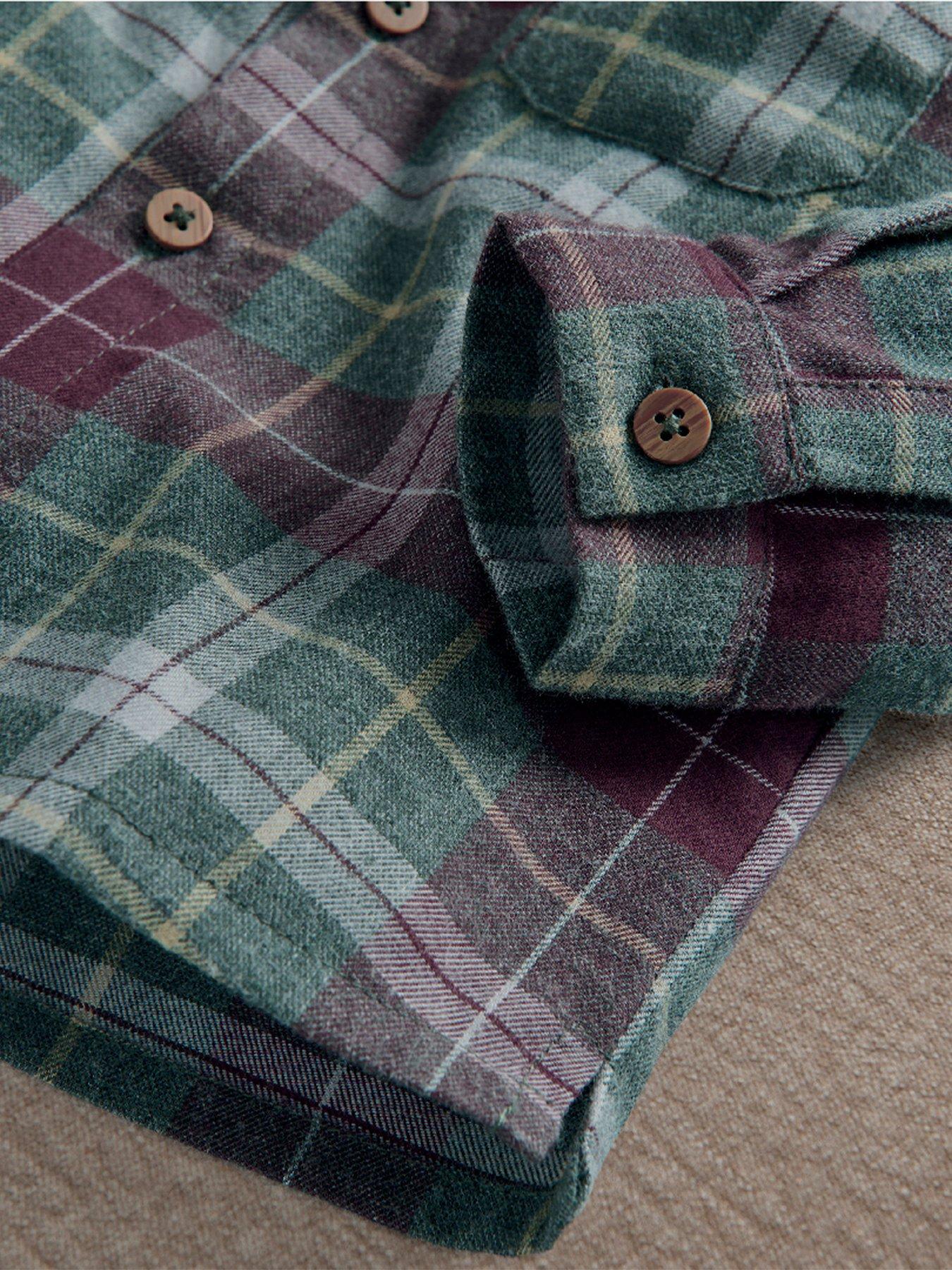 Image 2 of 3 of Mamas & Papas Baby Boys Woven Check Shirt - Green
