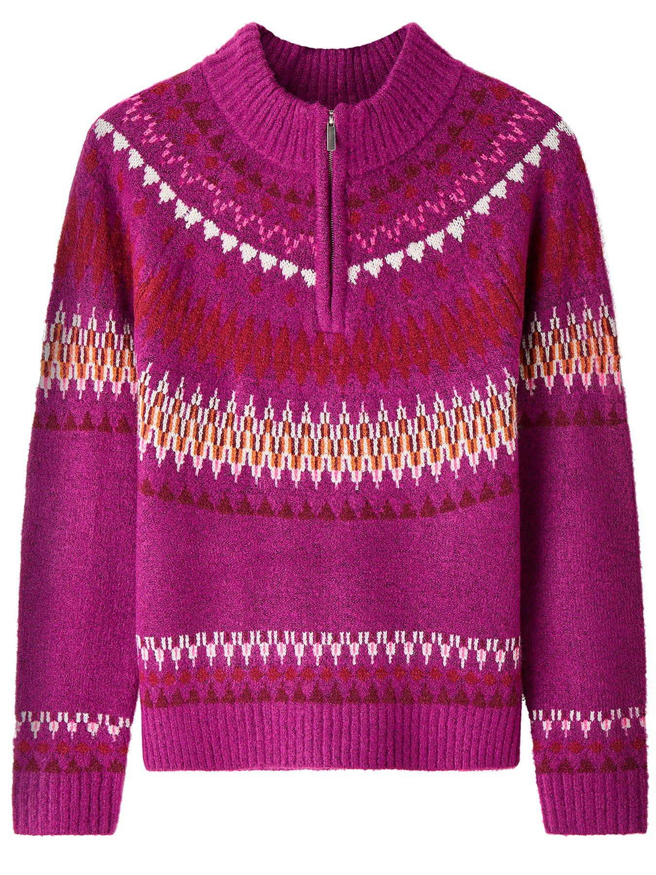 Image 5 of 5 of Joe Browns Connie Half Zip Fairisle Jumper