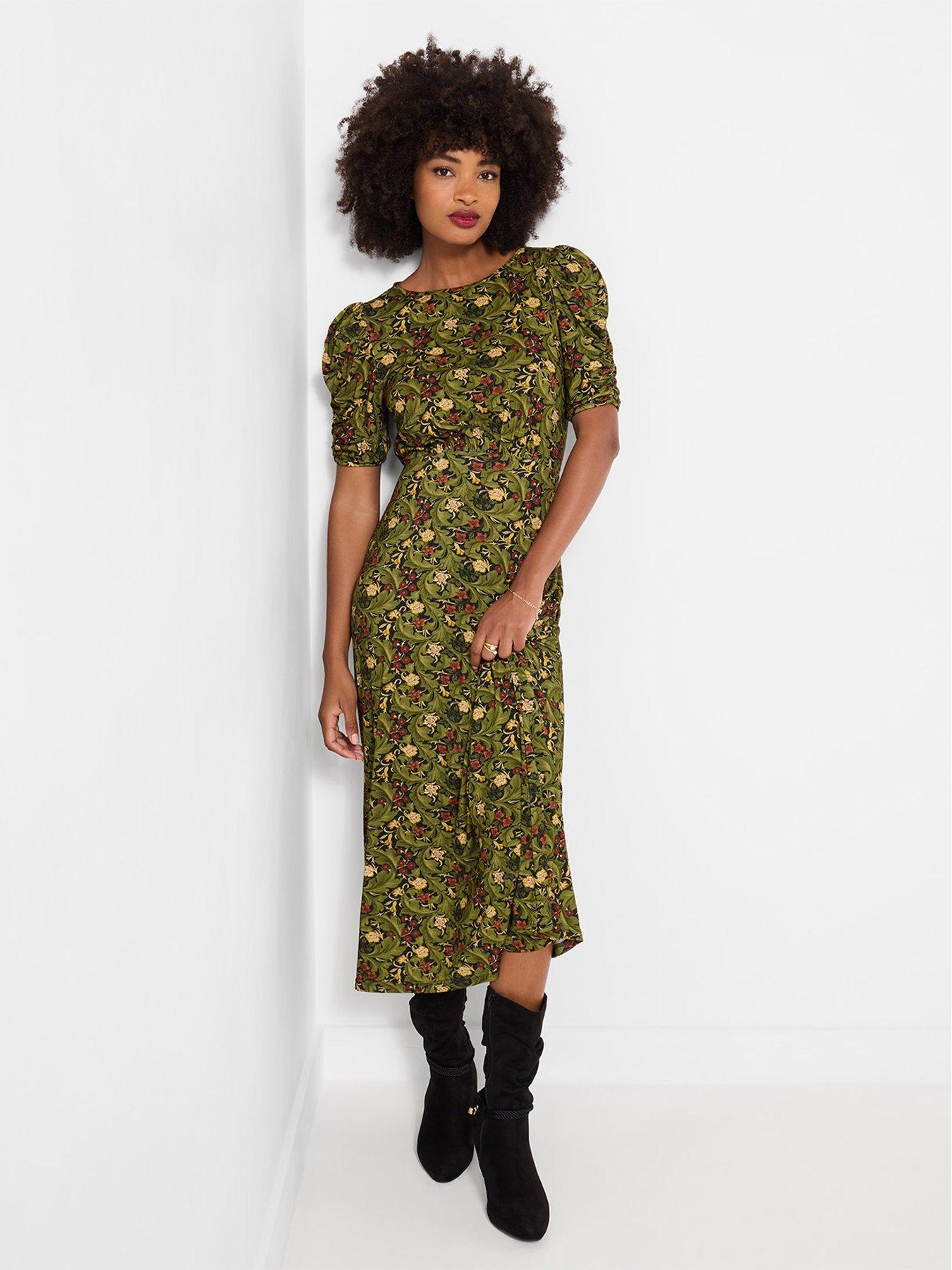 Image 1 of 5 of Joe Browns Autumn Leaves Printed Jersey Dress