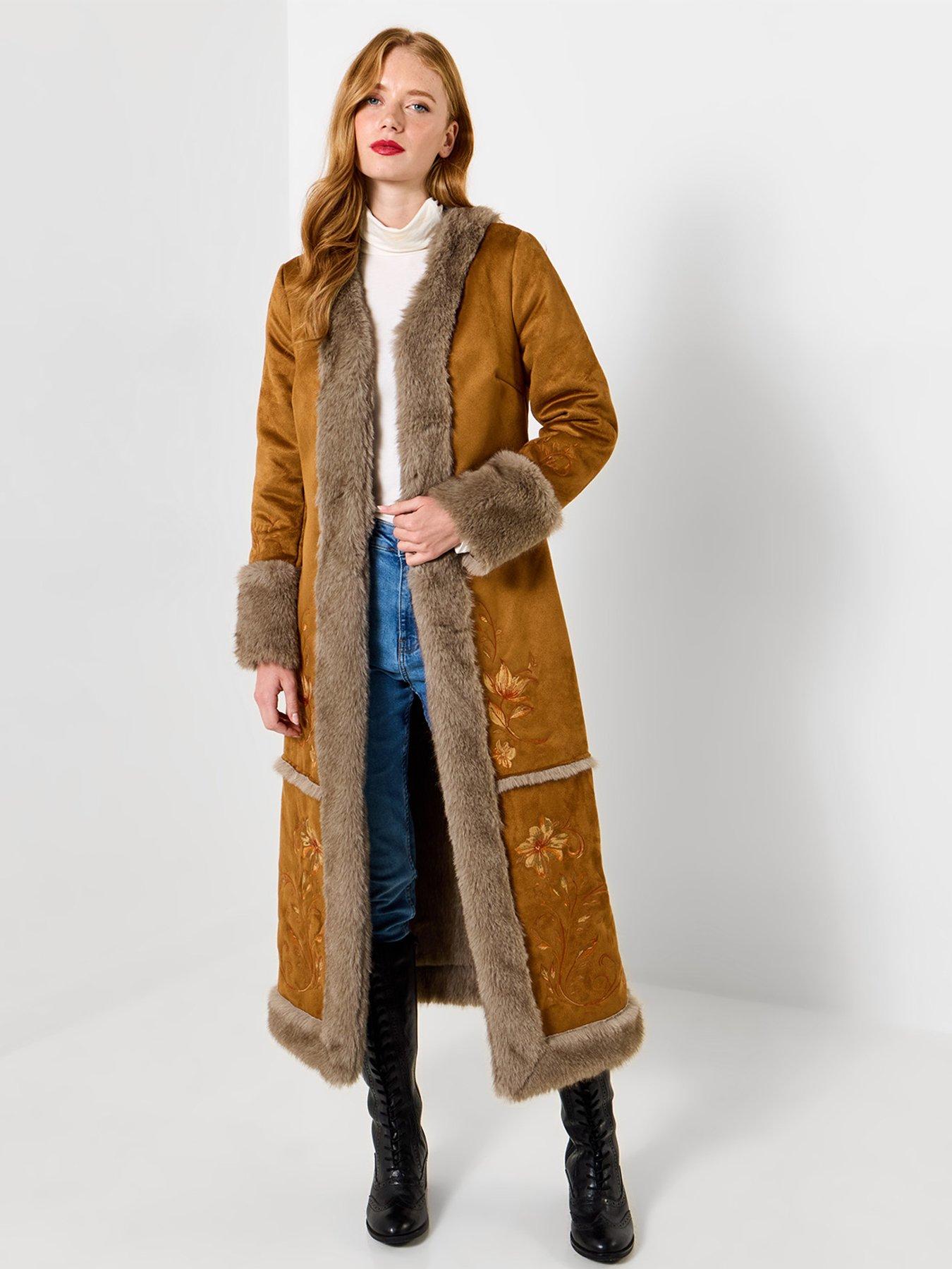 Image 2 of 7 of Joe Browns Winter Boho Fur Lined Embroidered Coat