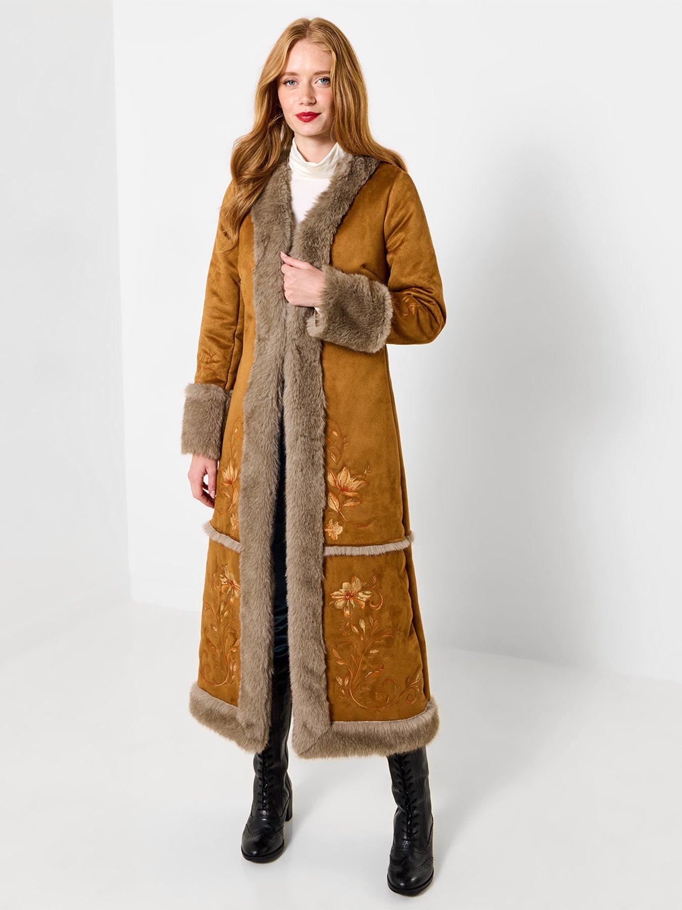 Image 4 of 7 of Joe Browns Winter Boho Fur Lined Embroidered Coat