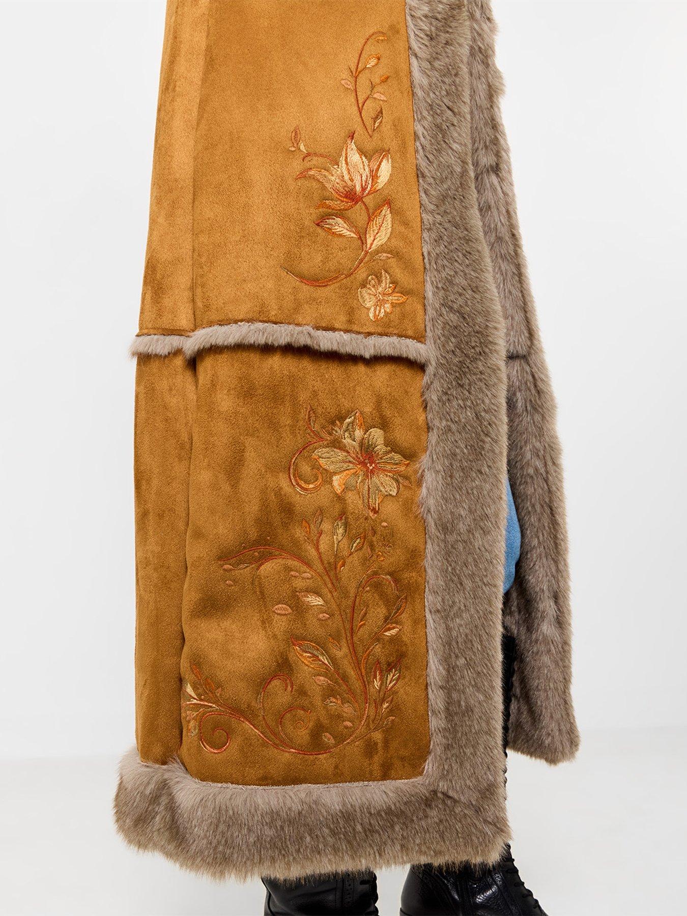 Image 5 of 7 of Joe Browns Winter Boho Fur Lined Embroidered Coat