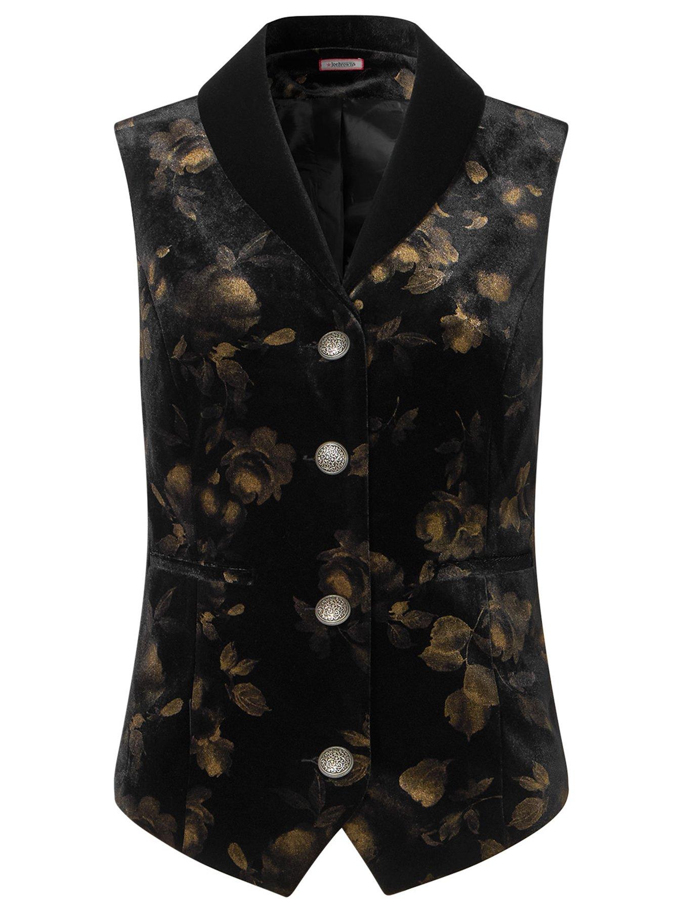 Image 7 of 7 of Joe Browns Floral Printed Velvet Waistcoat