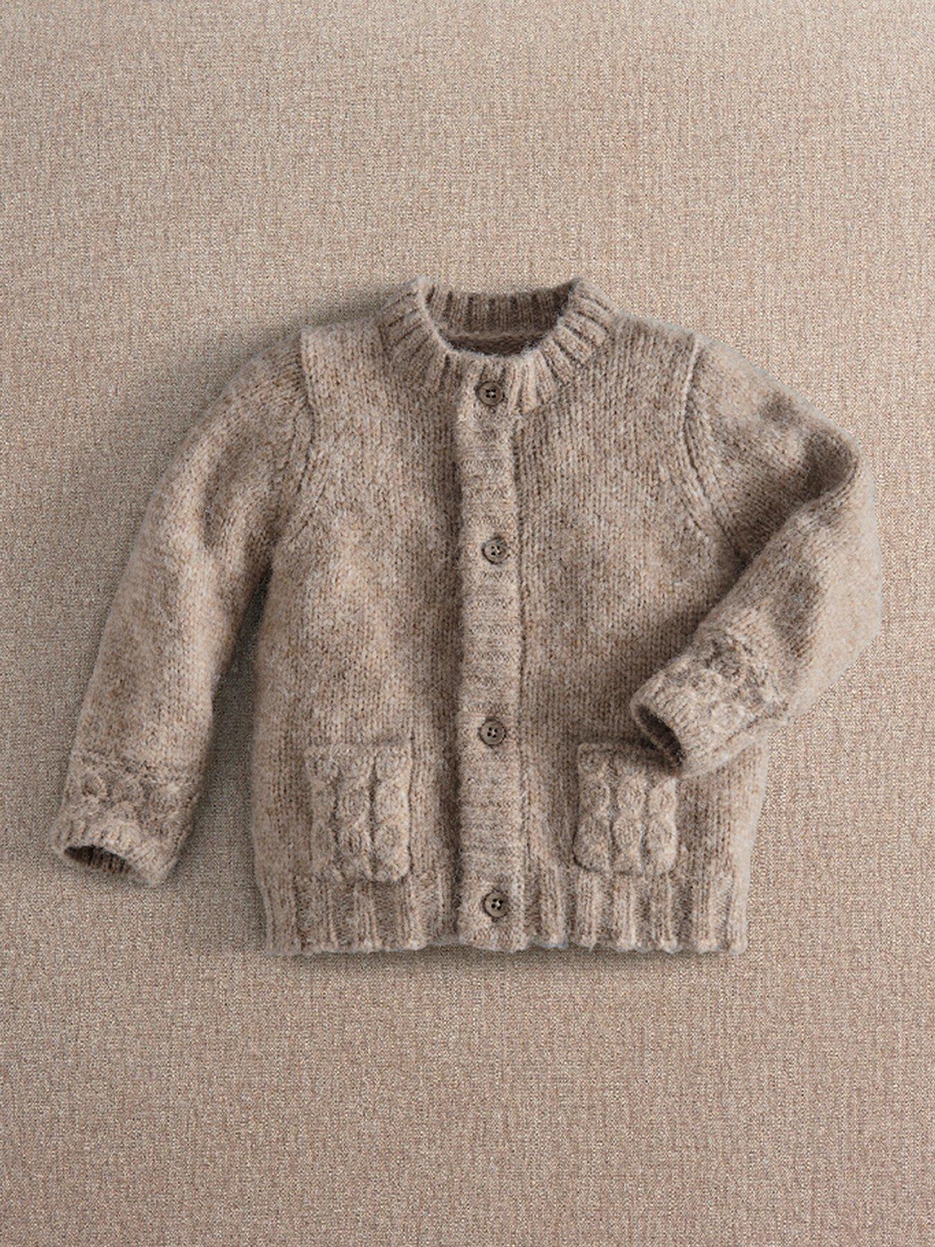 Image 1 of 3 of Mamas & Papas Baby Boys Cable Knitted Cardigan - Beige
