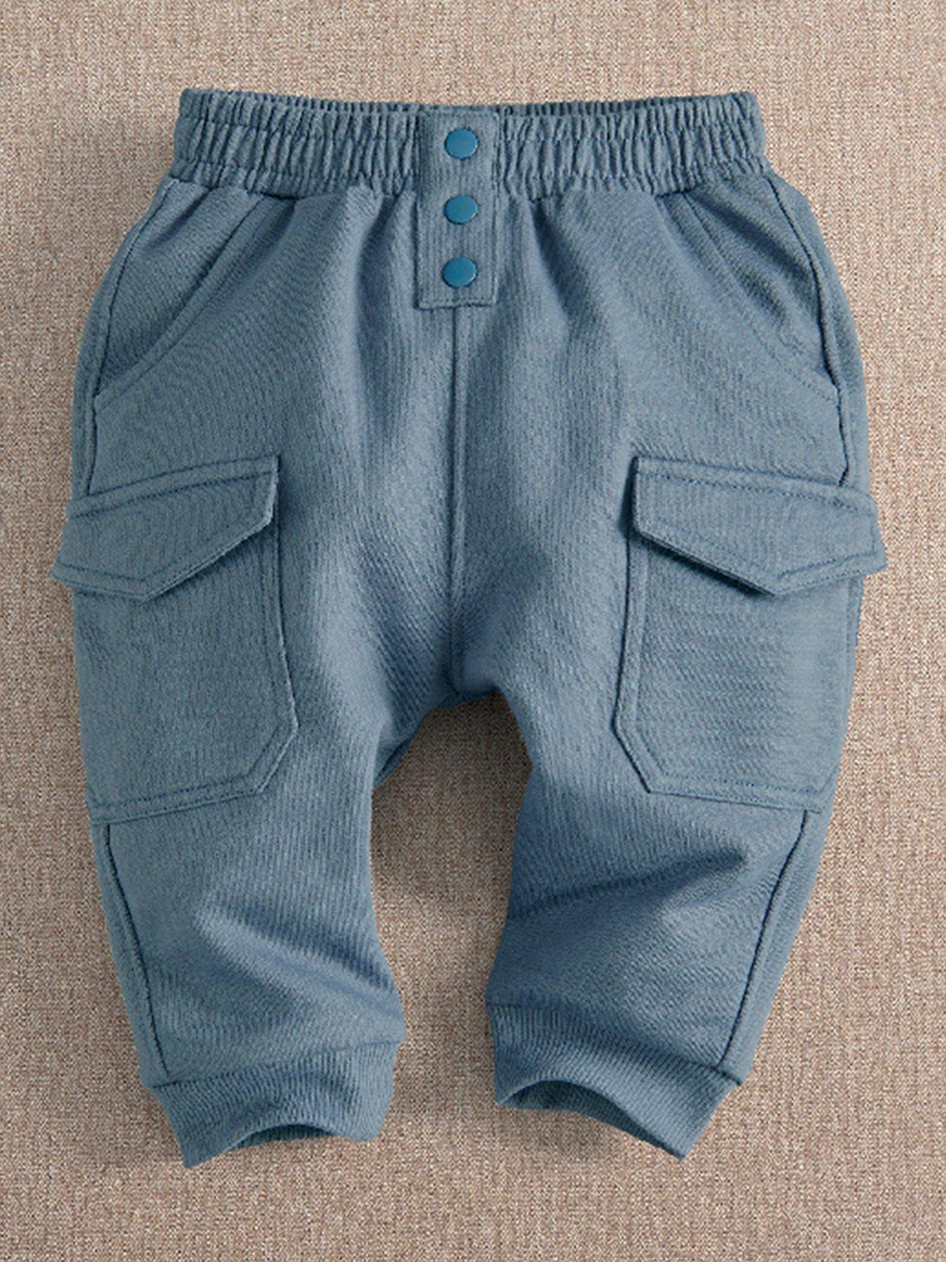 Mamas & Papas Baby Boys Cargo Style Joggers - Blue