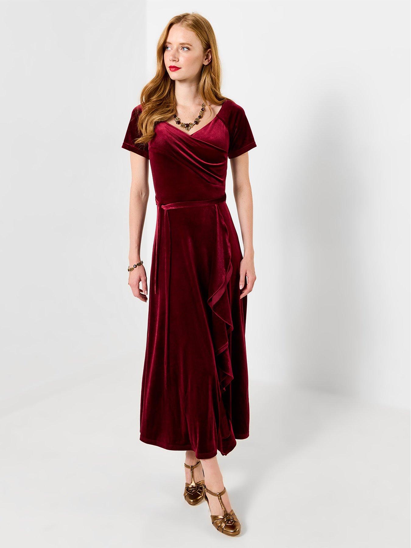 Image 4 of 7 of Joe Browns Perfect Party Ruffle Velour Dress