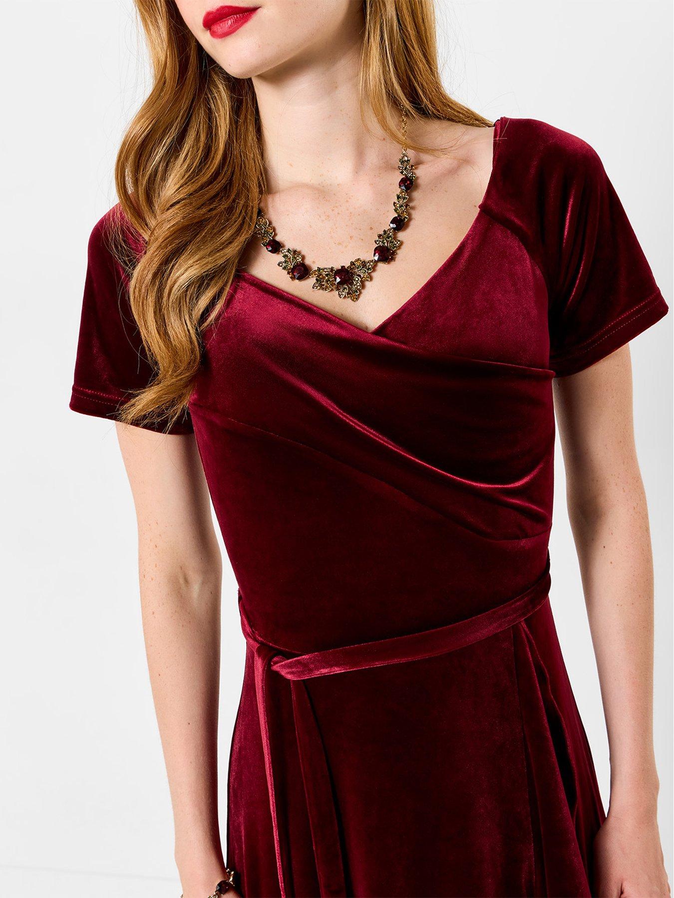 Image 5 of 7 of Joe Browns Perfect Party Ruffle Velour Dress