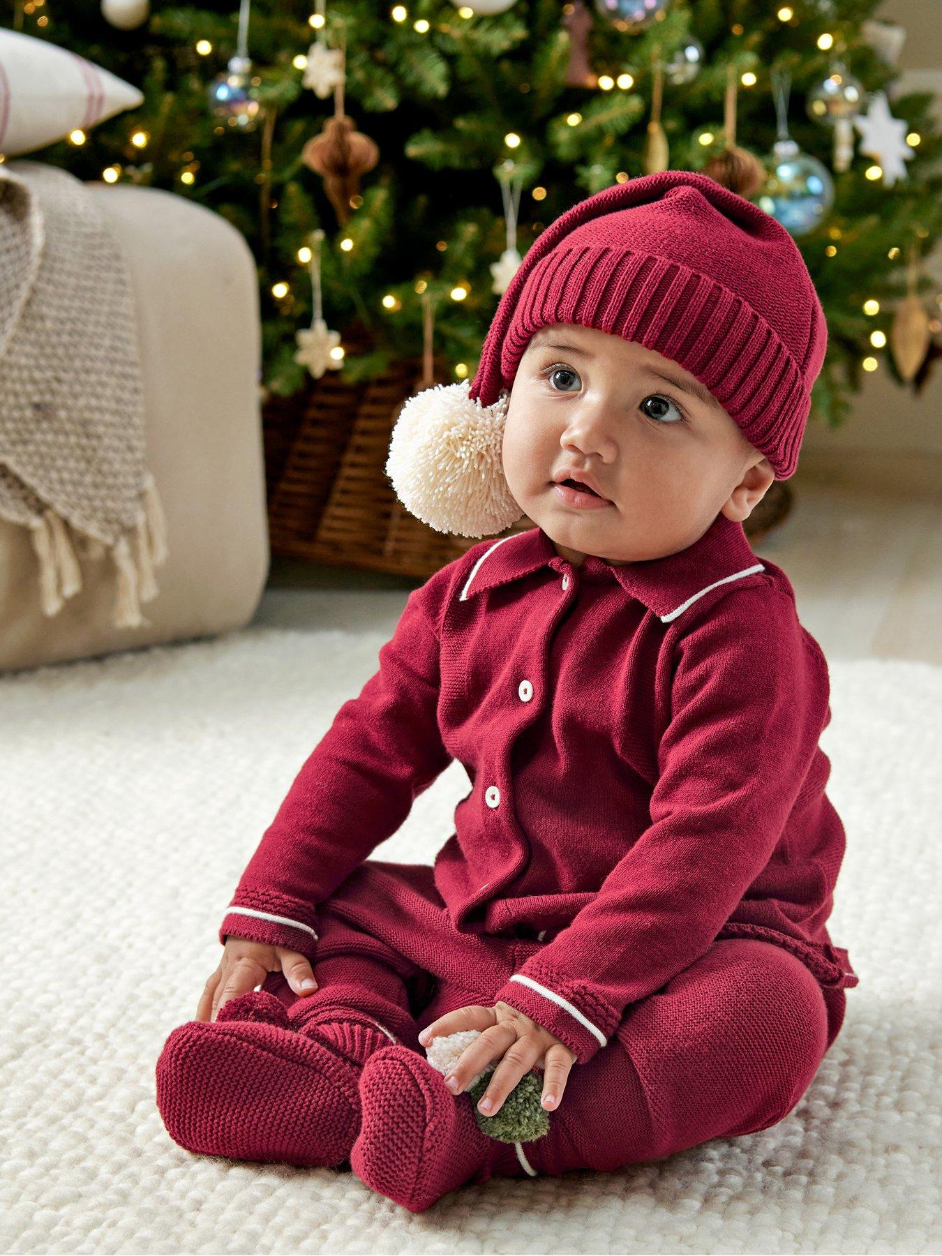 Mamas & Papas Baby Boys Mr Santa Christmas Shirt & Leggings Set - Red