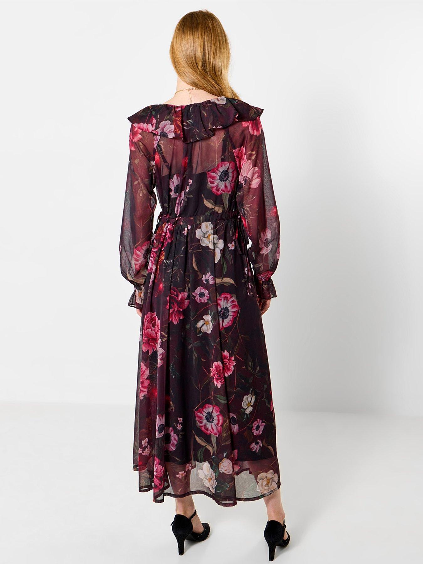 Image 2 of 6 of Joe Browns Dramatic Florals Ruffle Georgette Dress