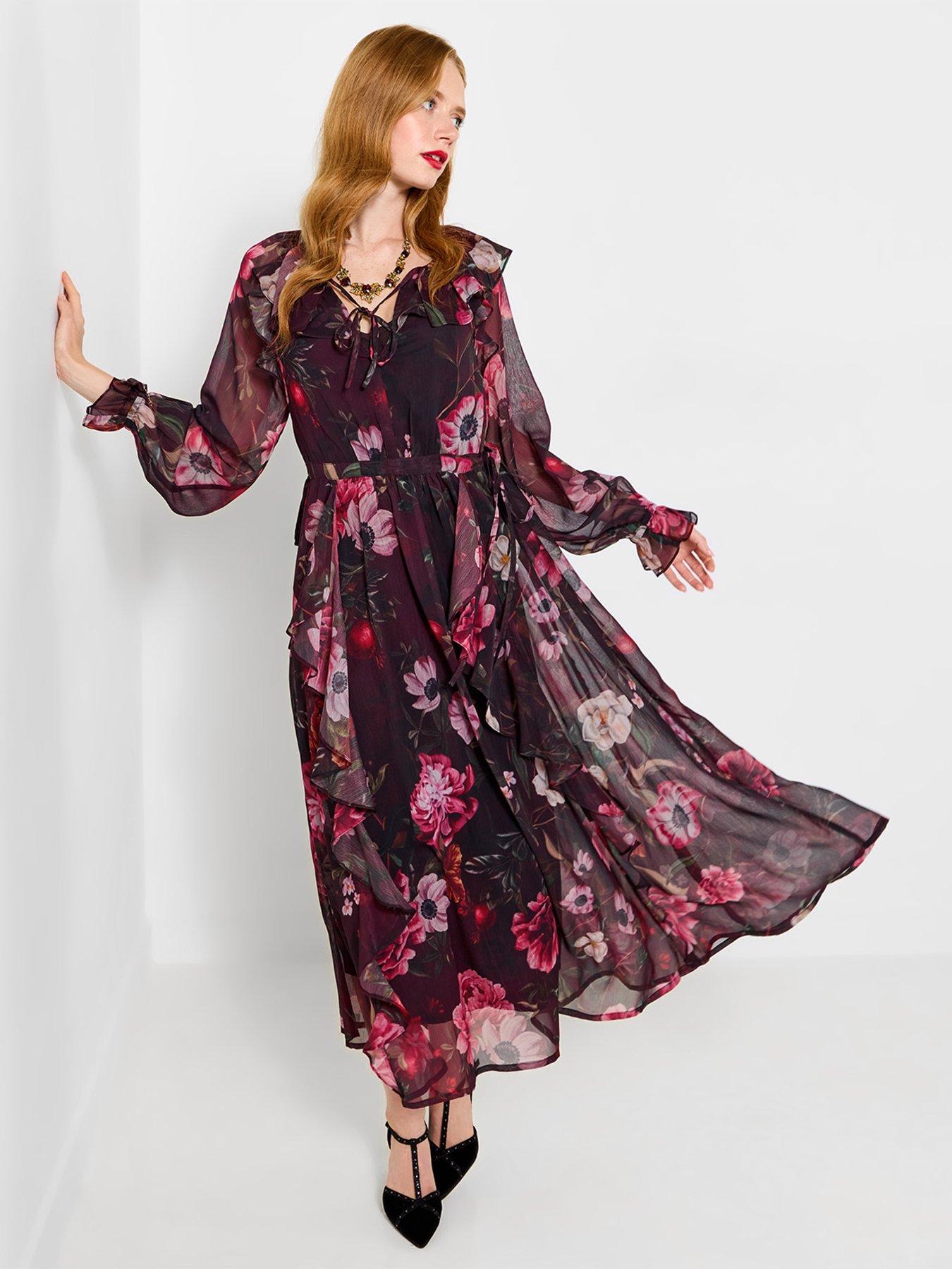 Image 5 of 6 of Joe Browns Dramatic Florals Ruffle Georgette Dress