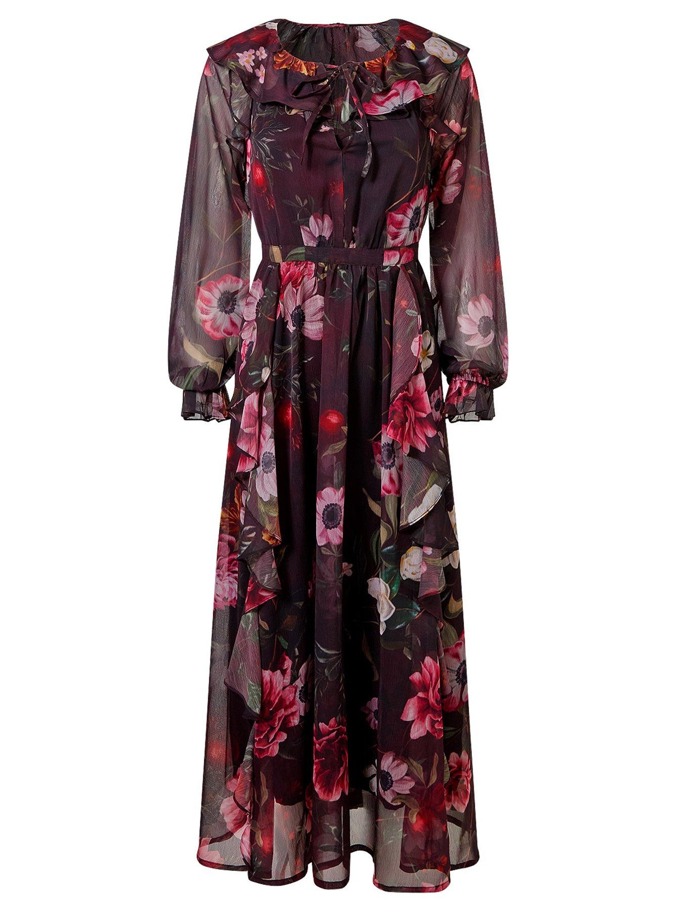 Image 6 of 6 of Joe Browns Dramatic Florals Ruffle Georgette Dress