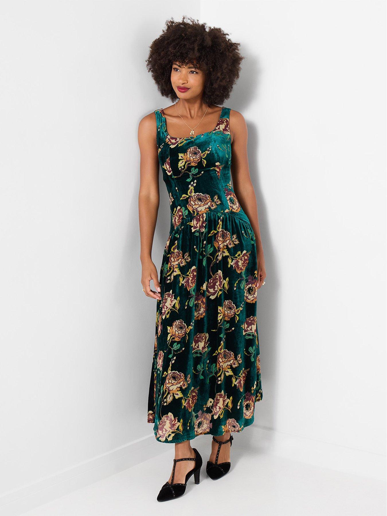 Image 3 of 7 of Joe Browns Dazzling Devore Dropped Waist Dress