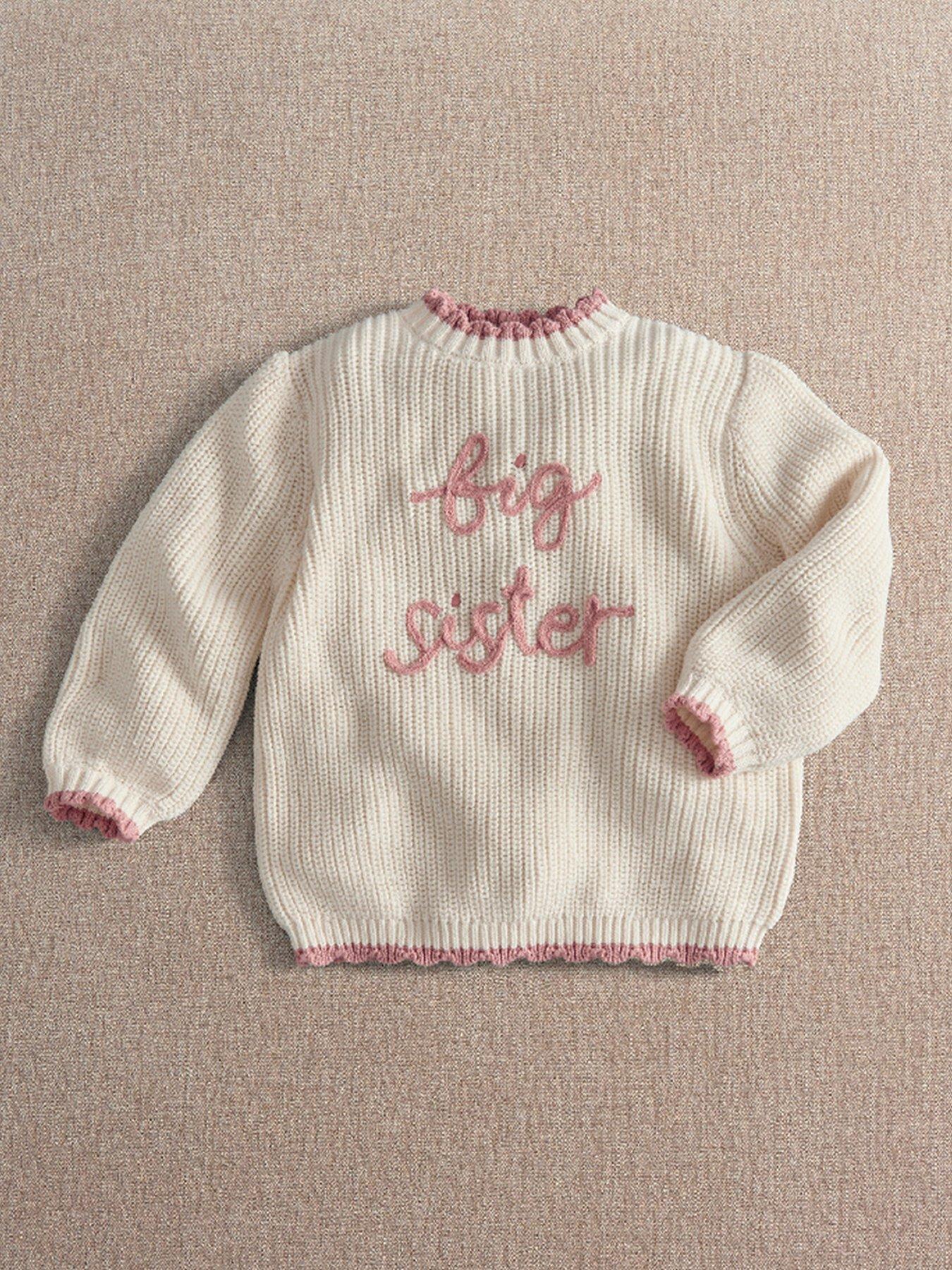 Mamas & Papas Baby Girls Big Sister Jumper - Pink