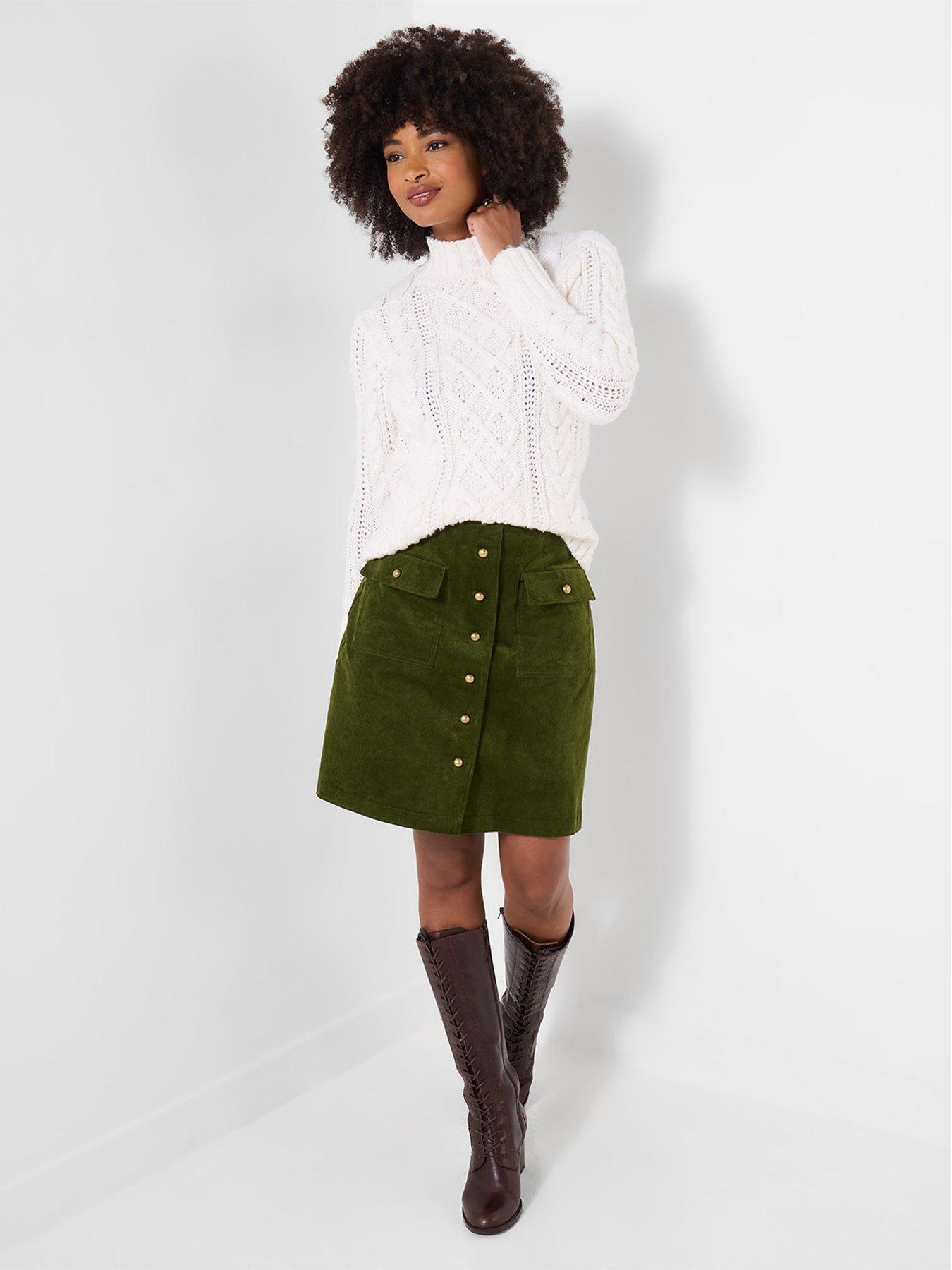 Image 3 of 6 of Joe Browns Camilla Green Cord Mini Skirt