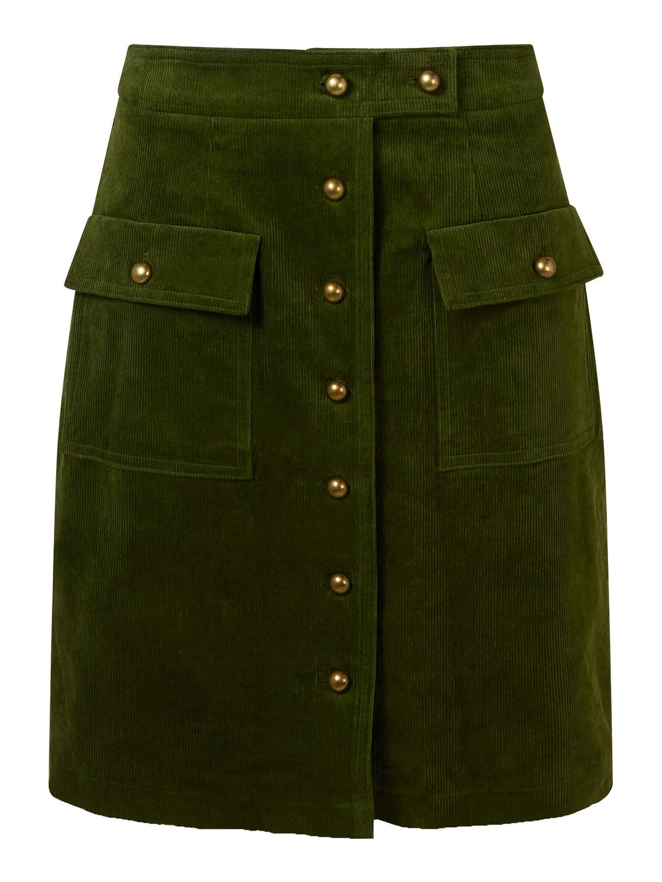 Image 6 of 6 of Joe Browns Camilla Green Cord Mini Skirt
