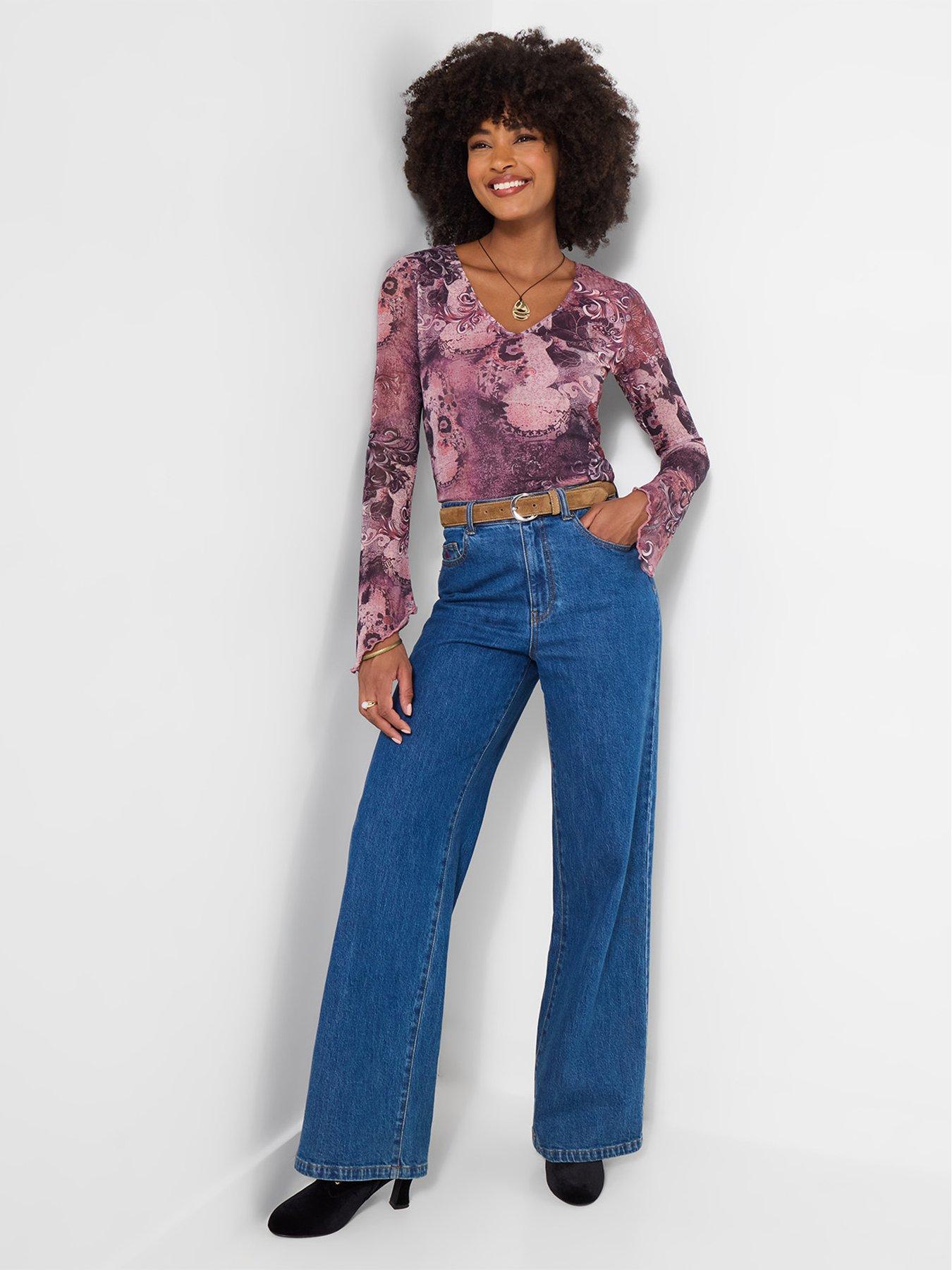 Image 3 of 5 of Joe Browns Patterned Mesh Top With Wide Sleeve
