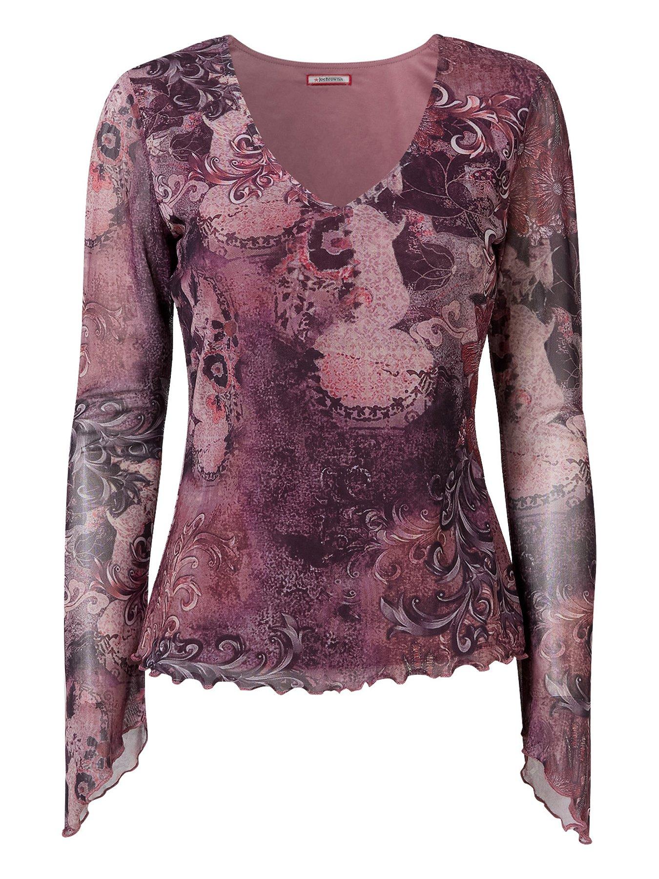 Image 5 of 5 of Joe Browns Patterned Mesh Top With Wide Sleeve