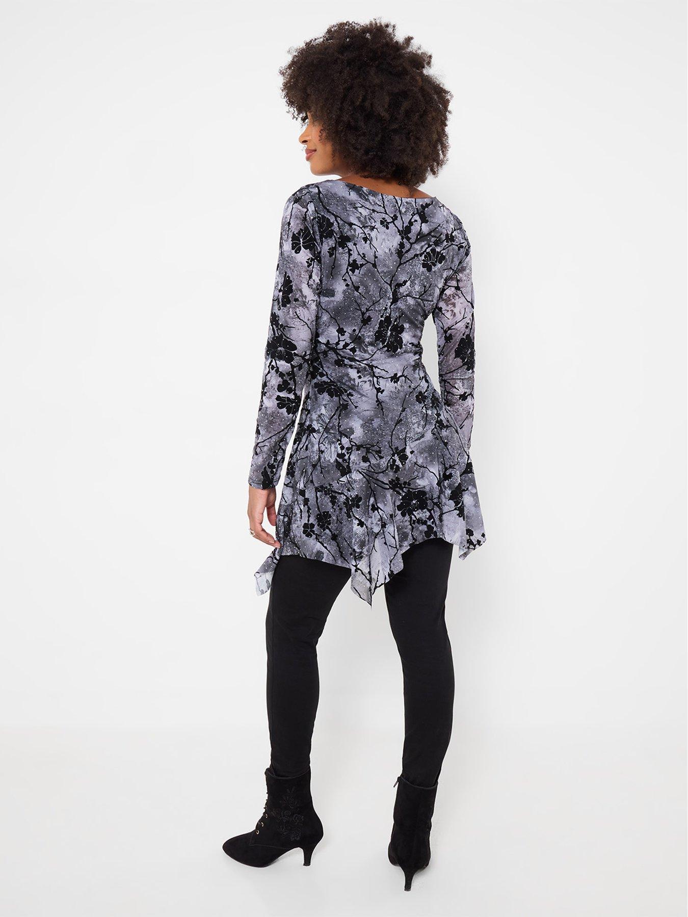 Image 3 of 7 of Joe Browns Flocked Sparkle Tunic Top With Asymmetric Hem