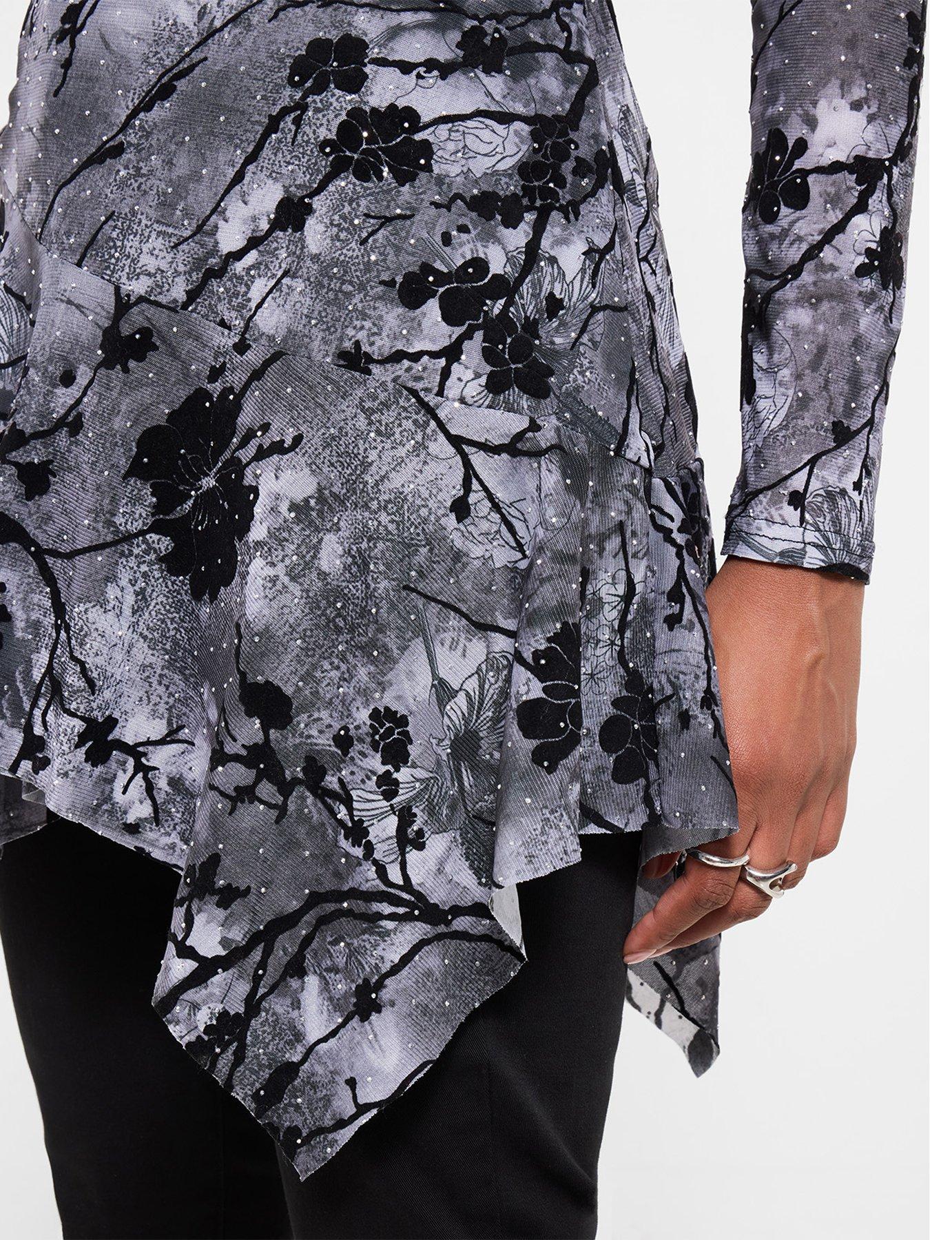 Image 5 of 7 of Joe Browns Flocked Sparkle Tunic Top With Asymmetric Hem