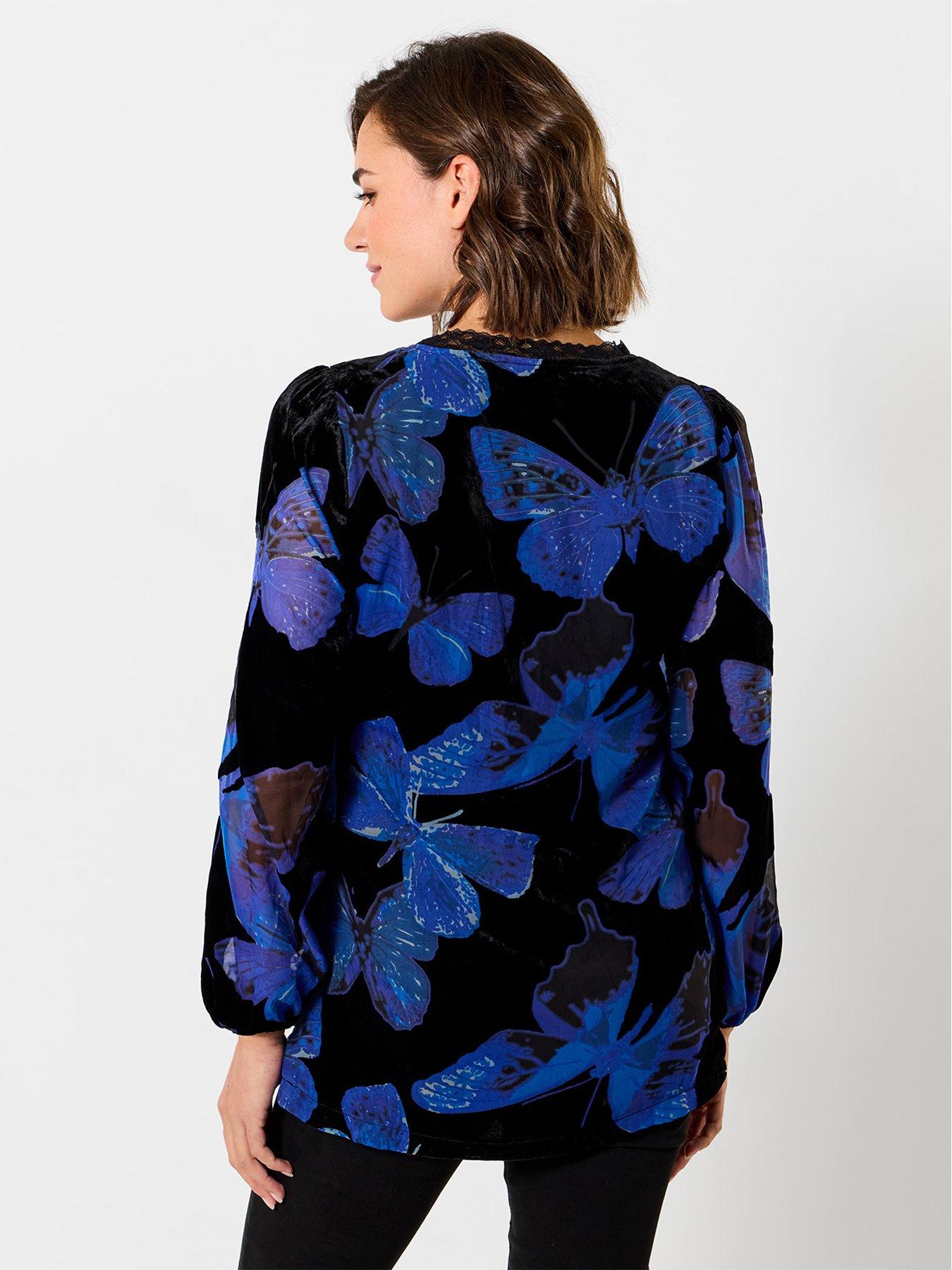 Image 2 of 5 of Joe Browns V-neck Butterfly Devore Woven Tunic