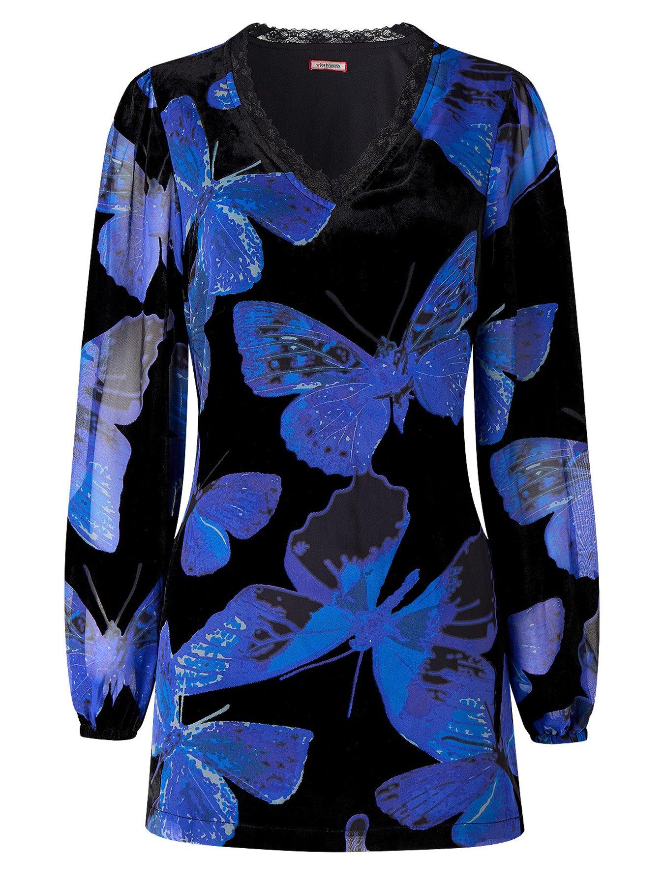 Image 5 of 5 of Joe Browns V-neck Butterfly Devore Woven Tunic