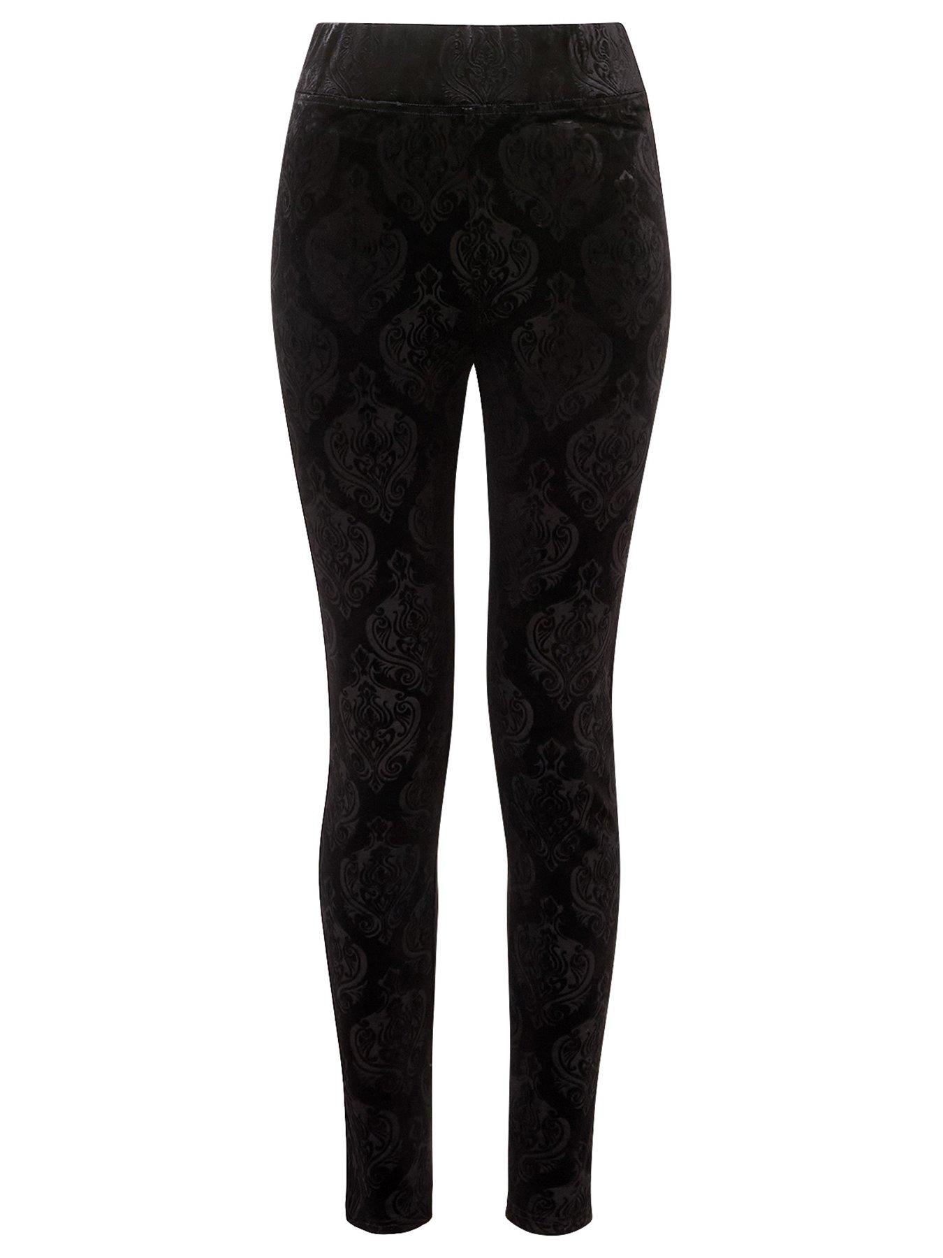Image 5 of 5 of Joe Browns Womens Lorna Printed Velvet Stretch Leggings - Black
