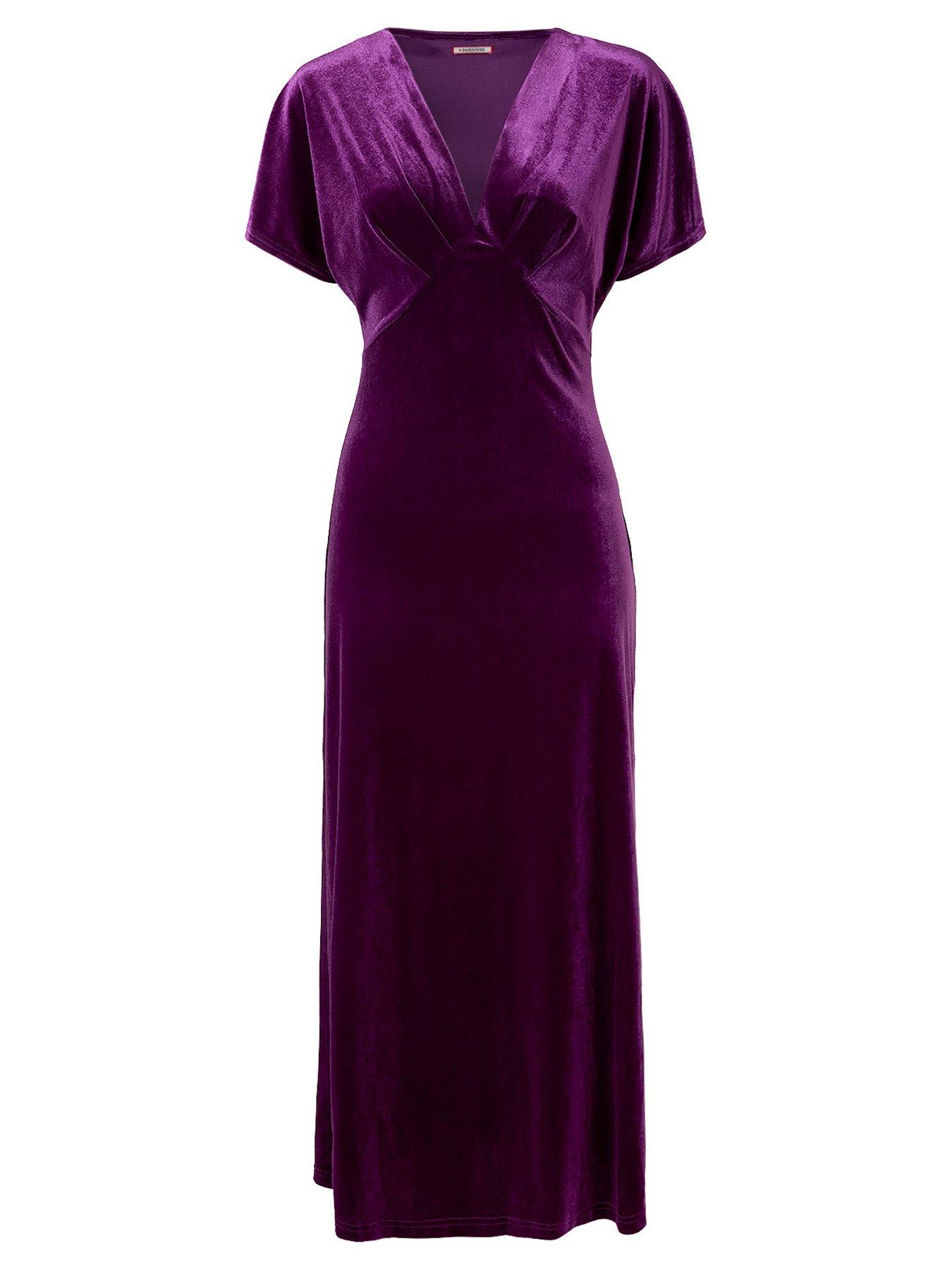 Image 7 of 7 of Joe Browns Bella V-neck Velour Dress