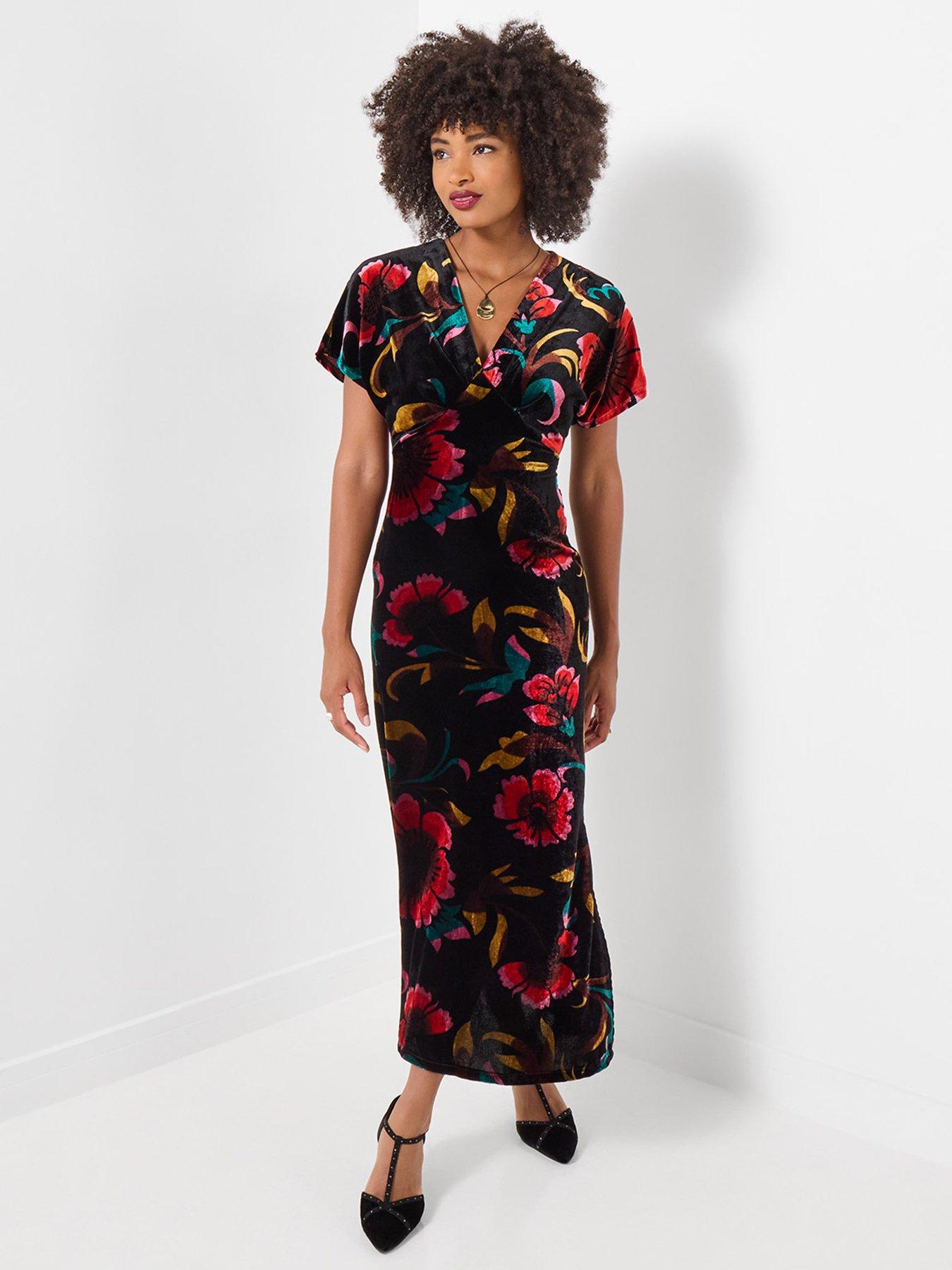Image 2 of 7 of Joe Browns Exquisite Florals V- Neck Velour Dress