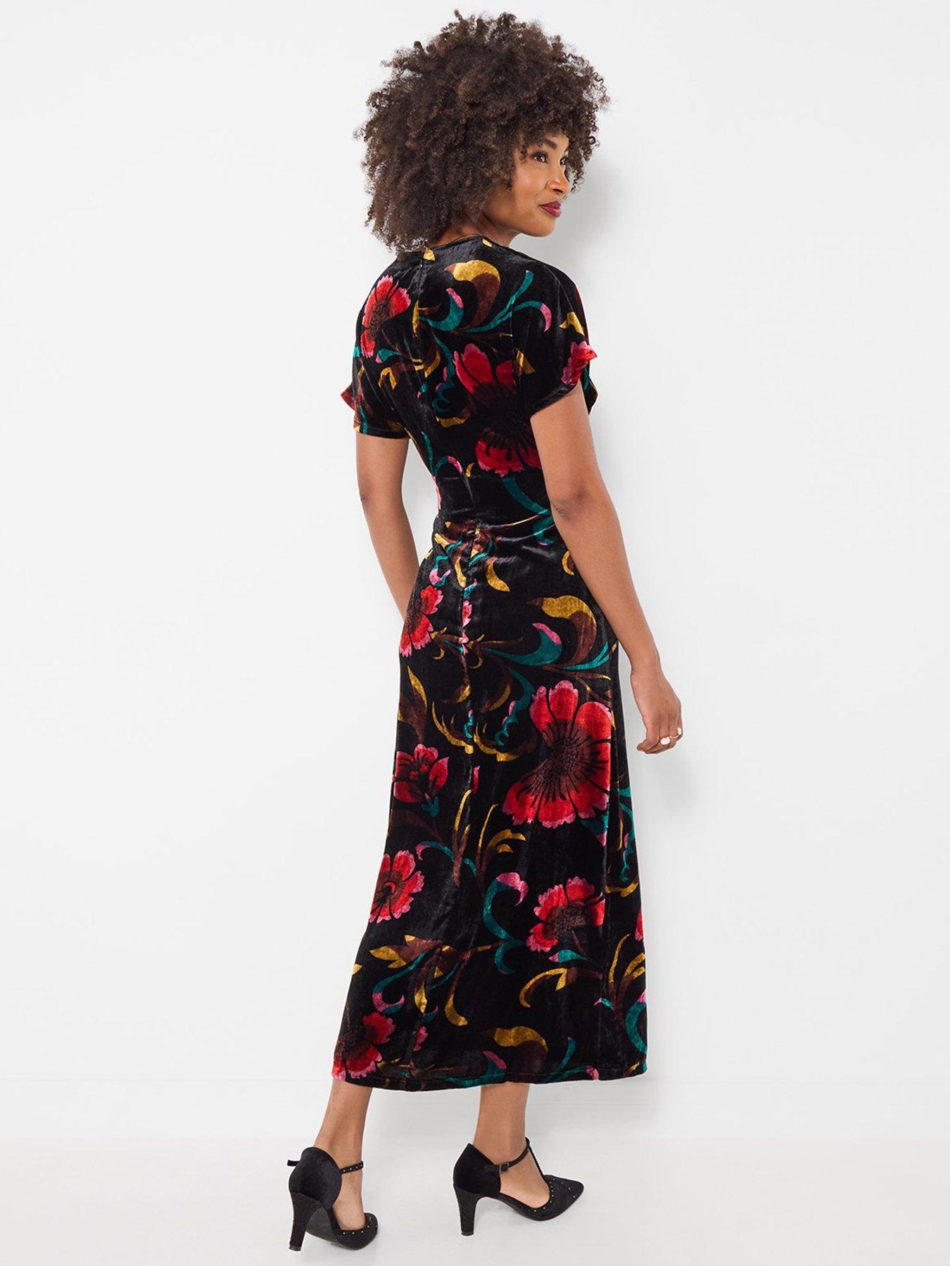 Image 3 of 7 of Joe Browns Exquisite Florals V- Neck Velour Dress