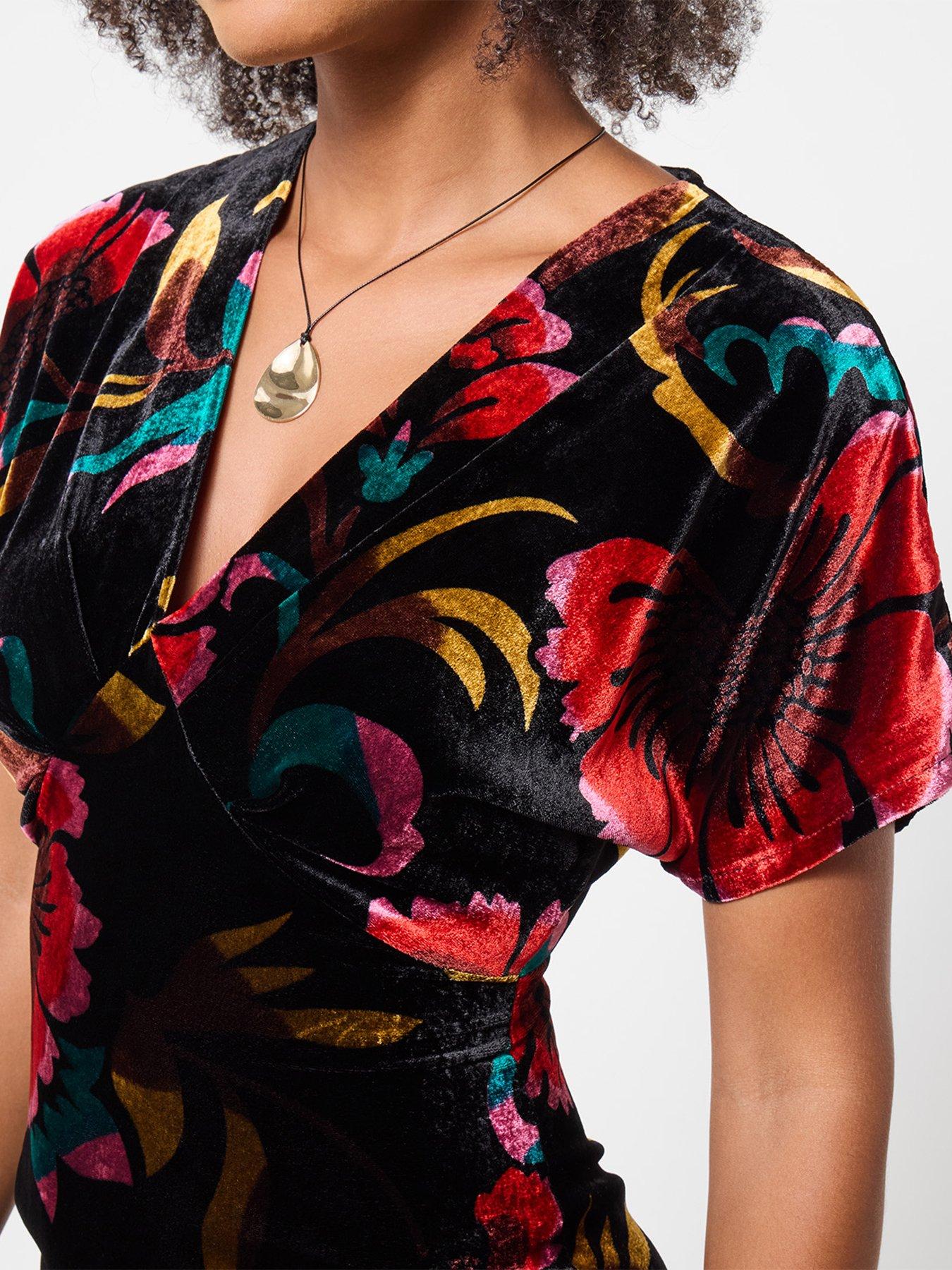 Image 5 of 7 of Joe Browns Exquisite Florals V- Neck Velour Dress