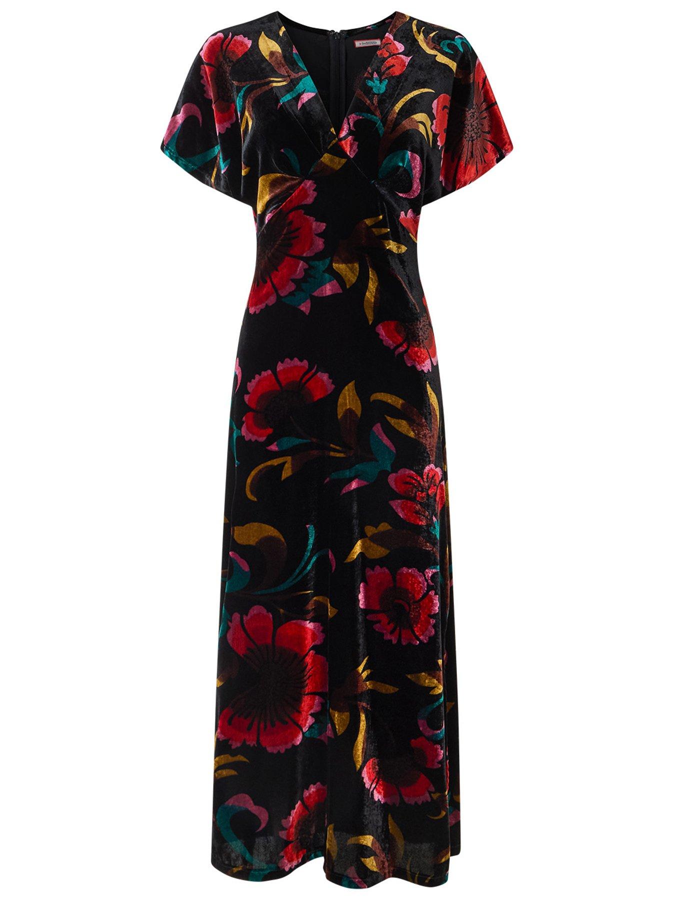 Image 7 of 7 of Joe Browns Exquisite Florals V- Neck Velour Dress