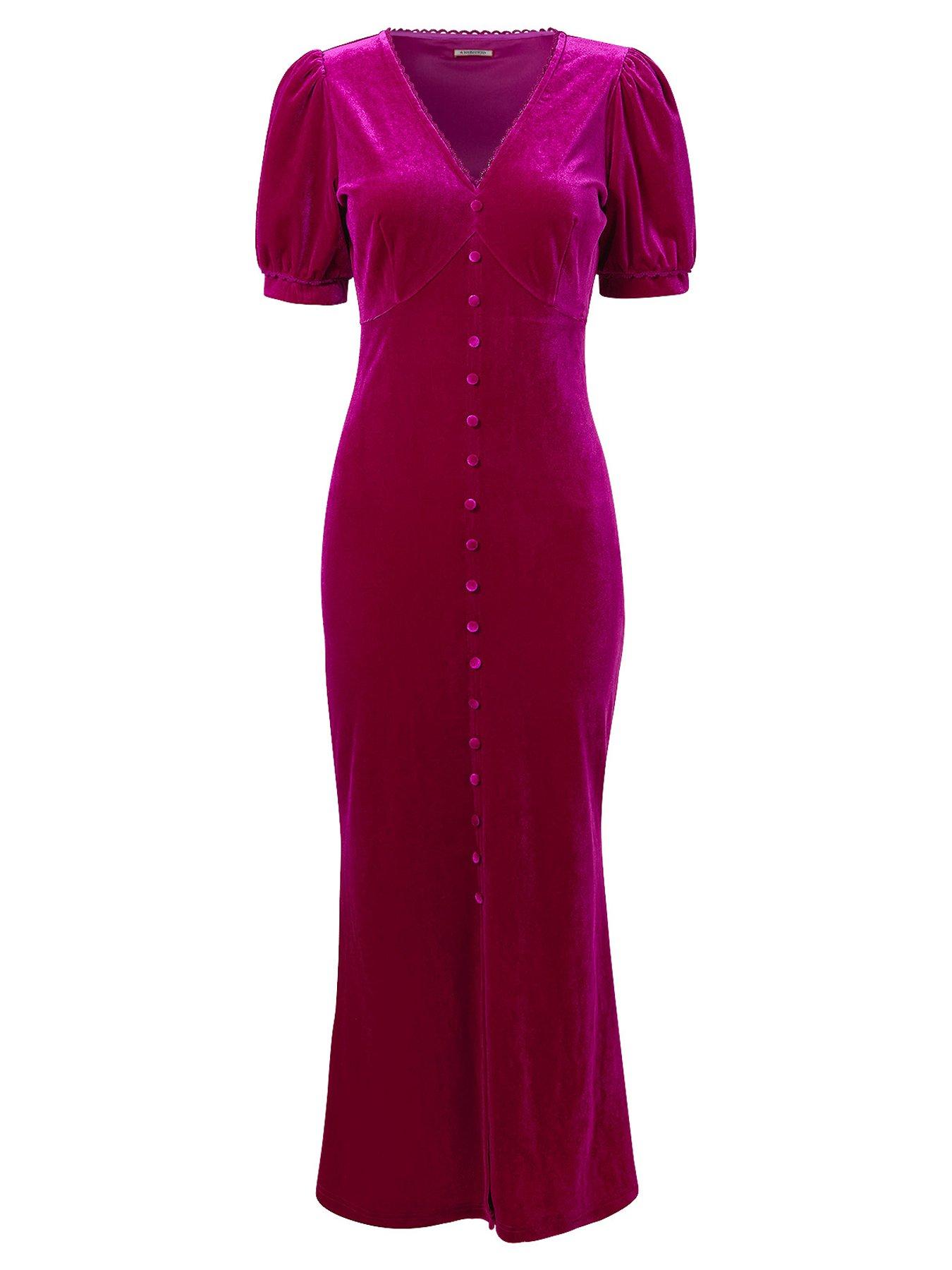 Image 5 of 5 of Joe Browns Button Through Velour Dress