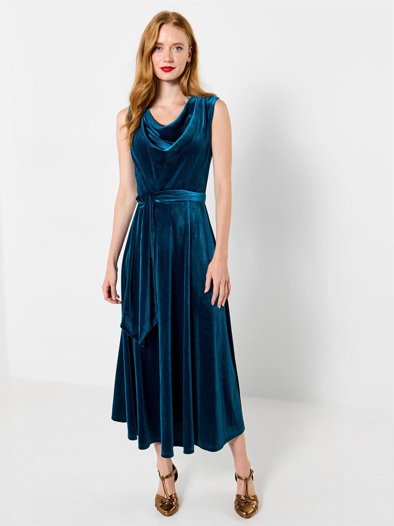 Image 2 of 7 of Joe Browns Make A Statement Cowl Neck Velour Dress