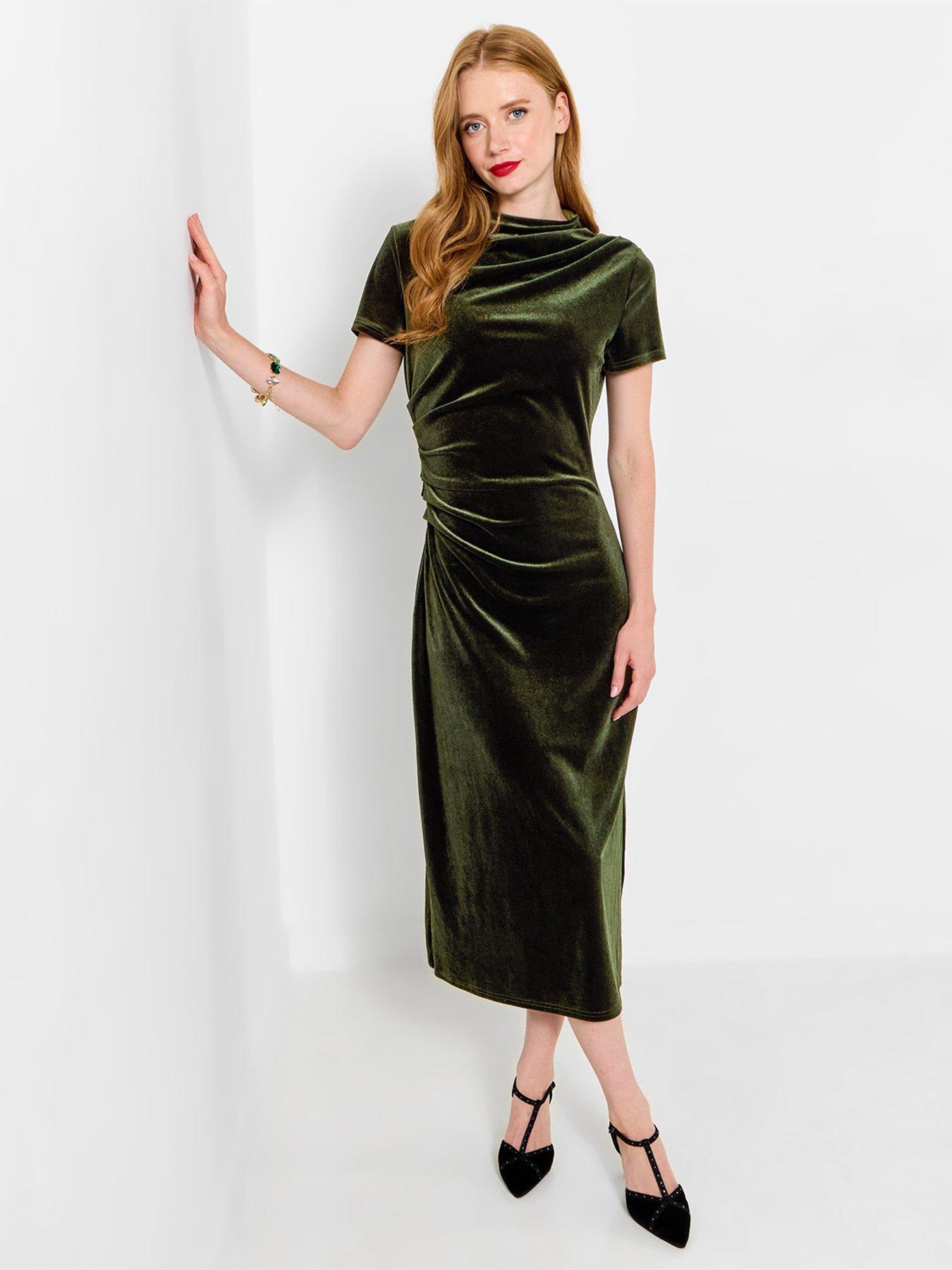 Image 1 of 5 of Joe Browns Isabella Gathered Velour Dress