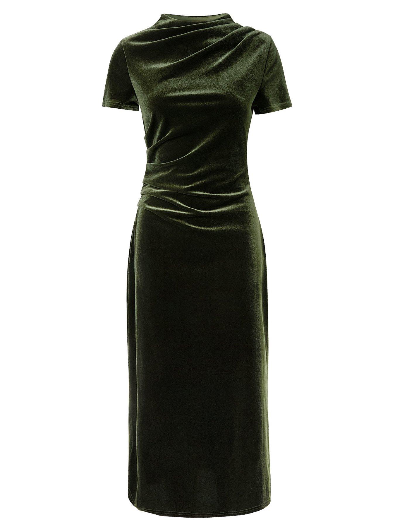 Image 5 of 5 of Joe Browns Isabella Gathered Velour Dress