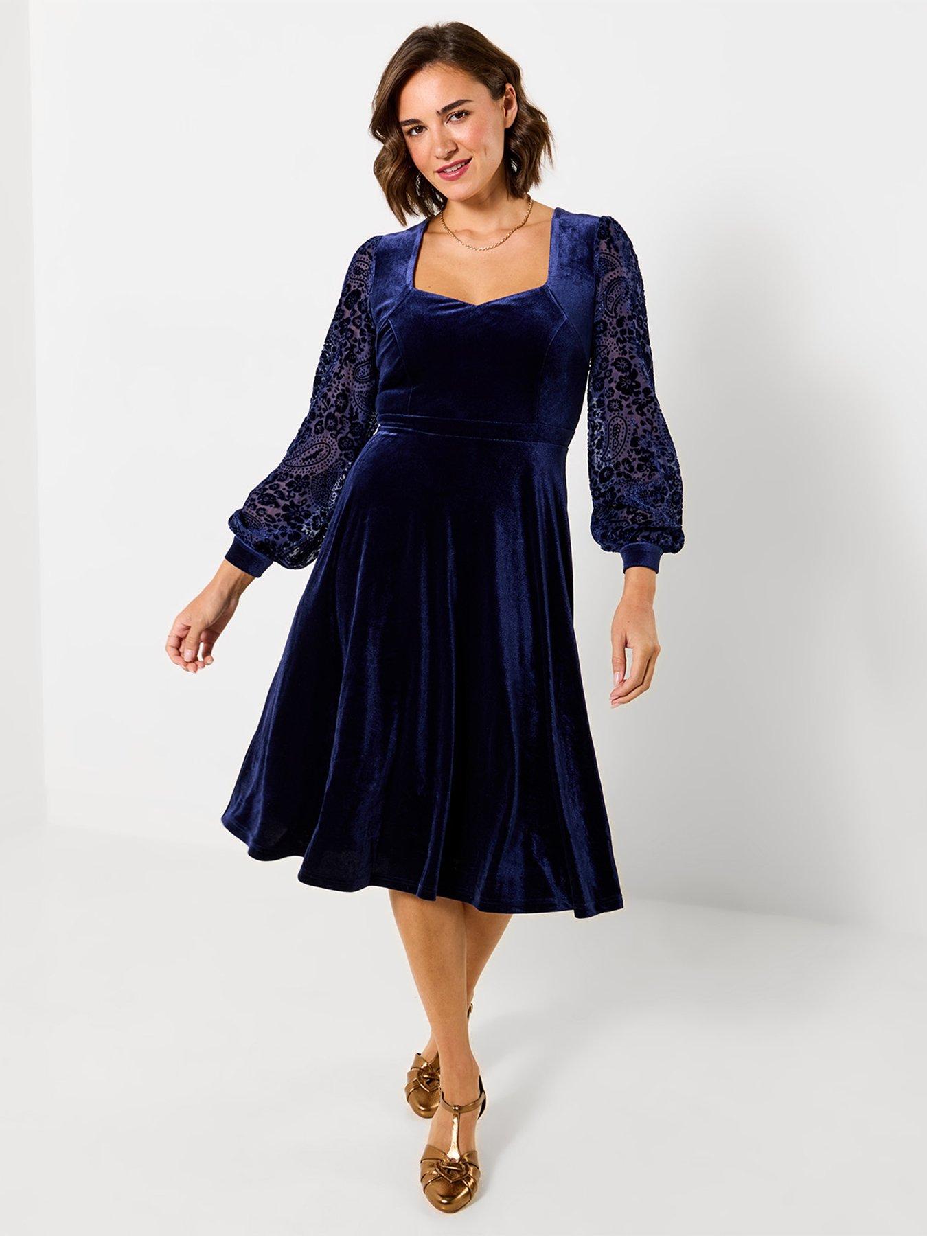 Image 3 of 5 of Joe Browns Darcie Sleeve Detail Velour Dress