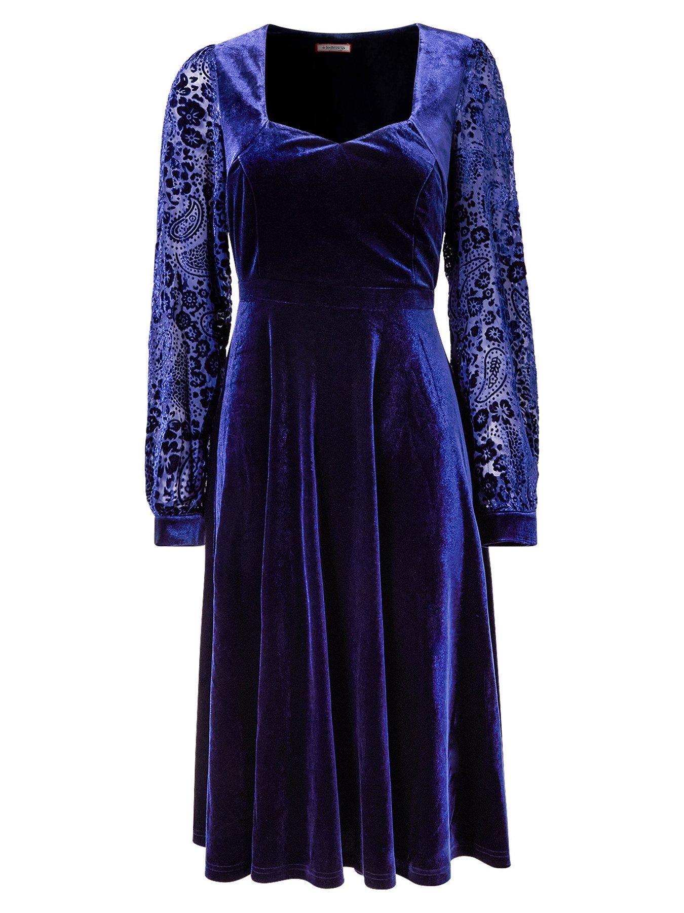 Image 5 of 5 of Joe Browns Darcie Sleeve Detail Velour Dress