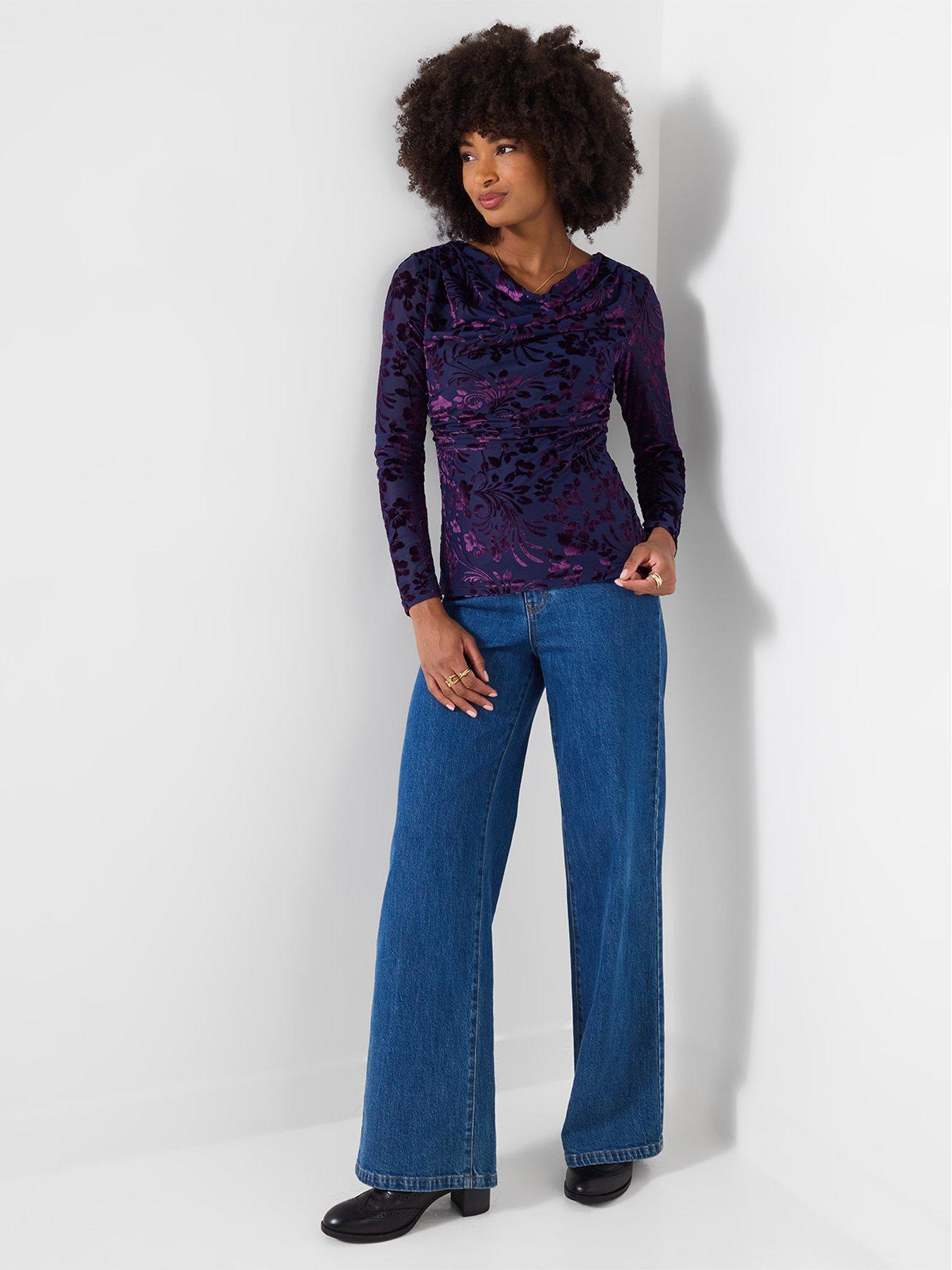 Image 4 of 7 of Joe Browns Devore Long Sleeve Top With Cowl Neck