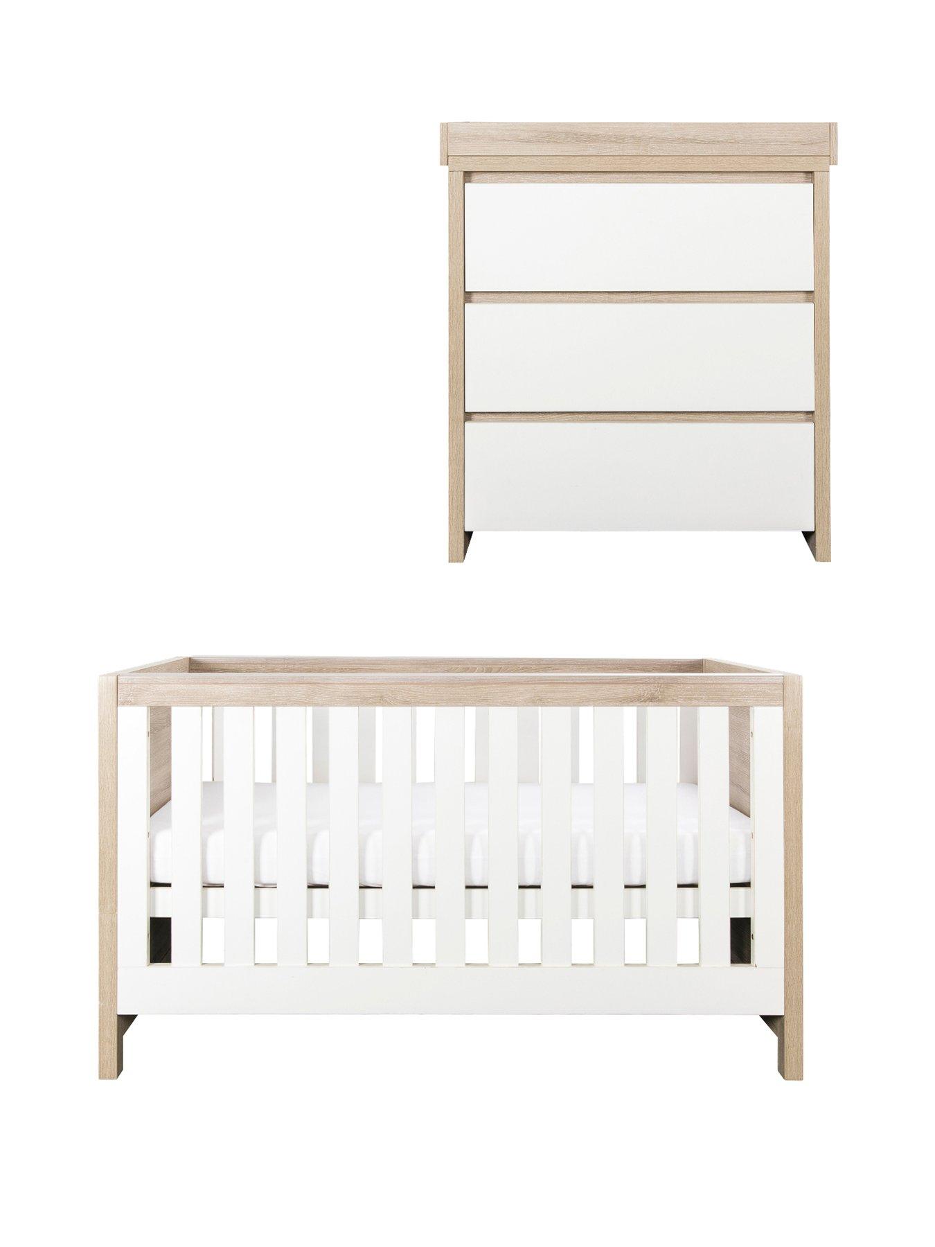 Image 2 of 7 of Tutti Bambini Modena 2 Piece Room Set - White/Oak